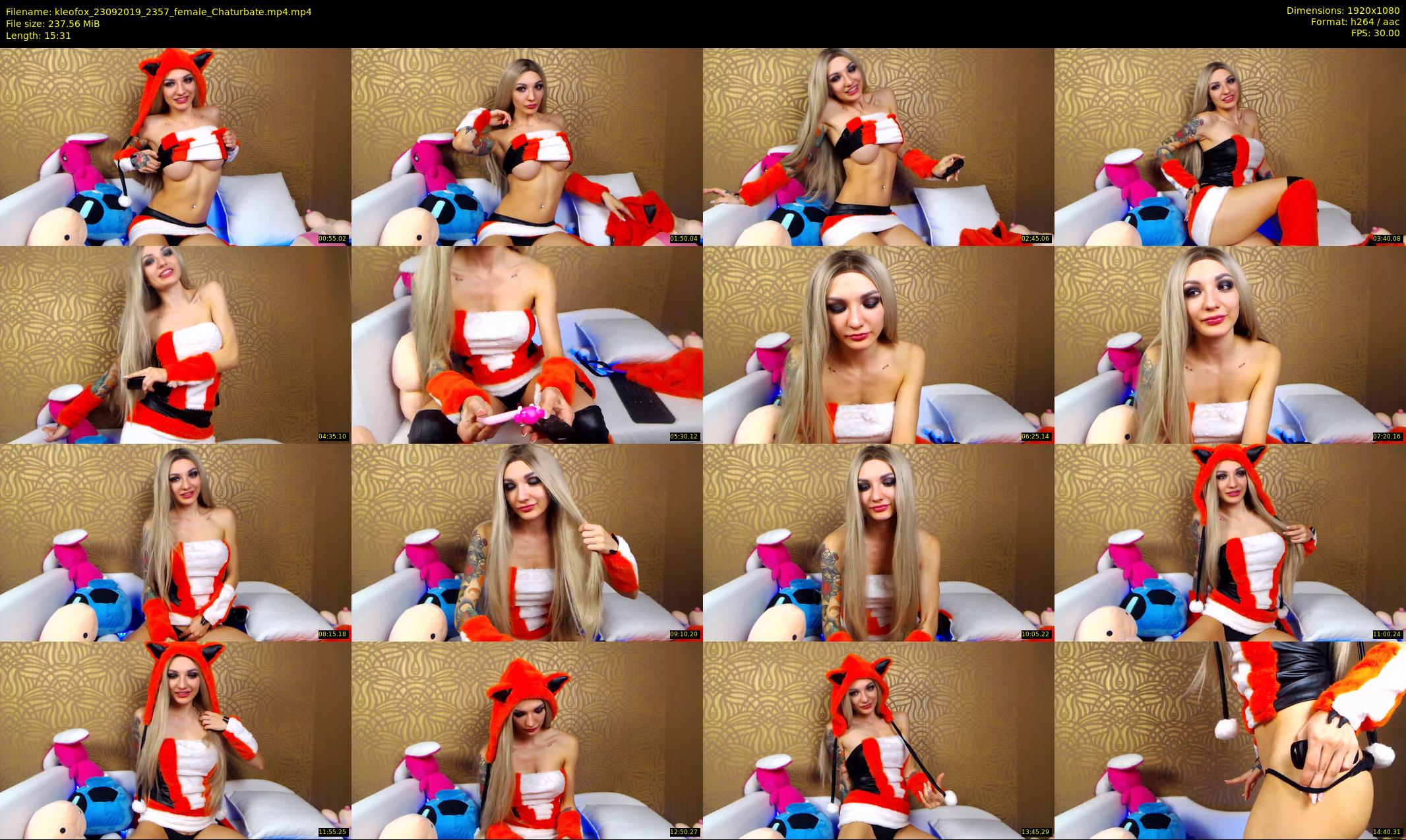 kleofox — 16 minute Chaturbate female cam show recording, 1080p, Sep 23, 2019