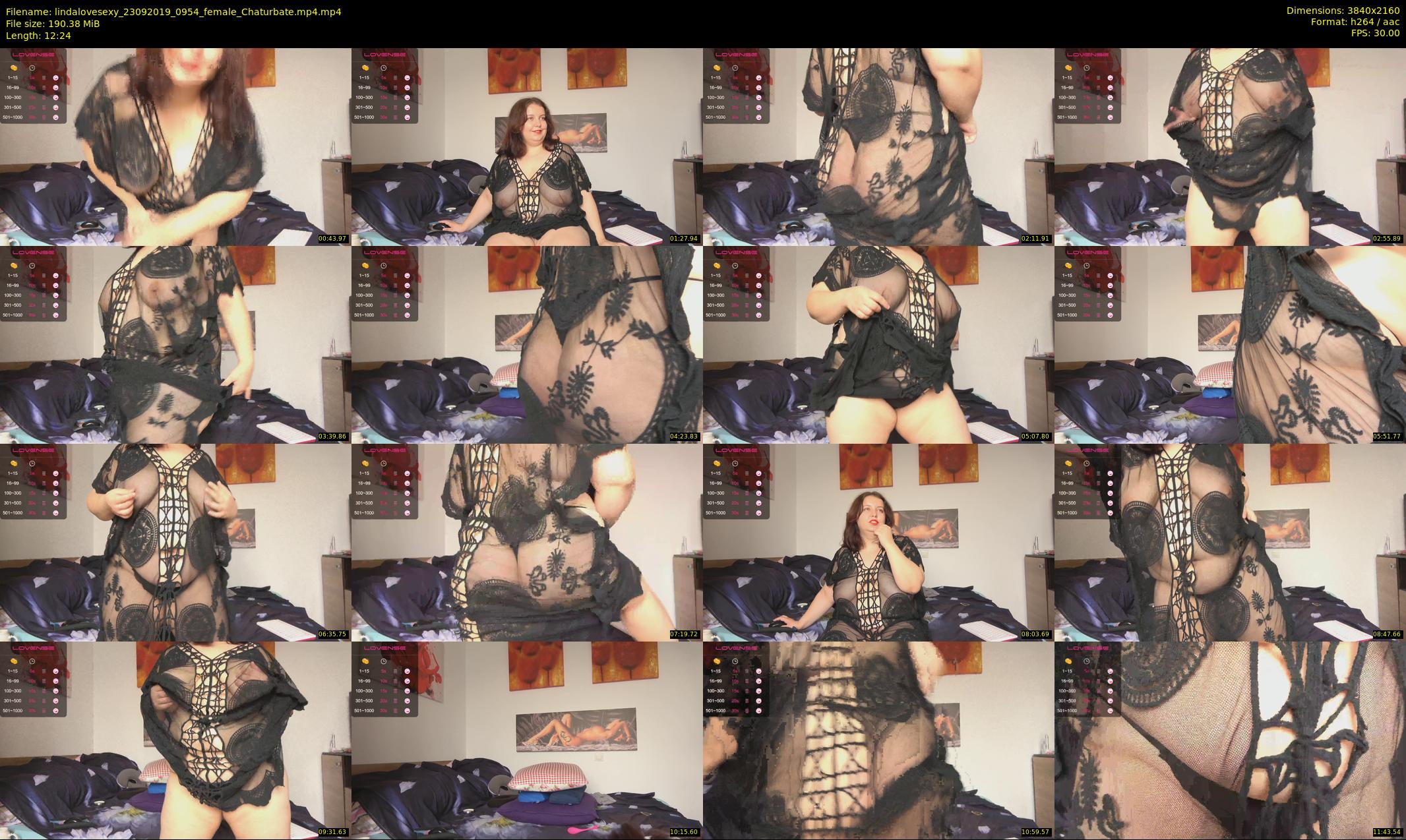 lindalovesexy — 13 minute Chaturbate female cam show recording, 4K, Sep 23, 2019
