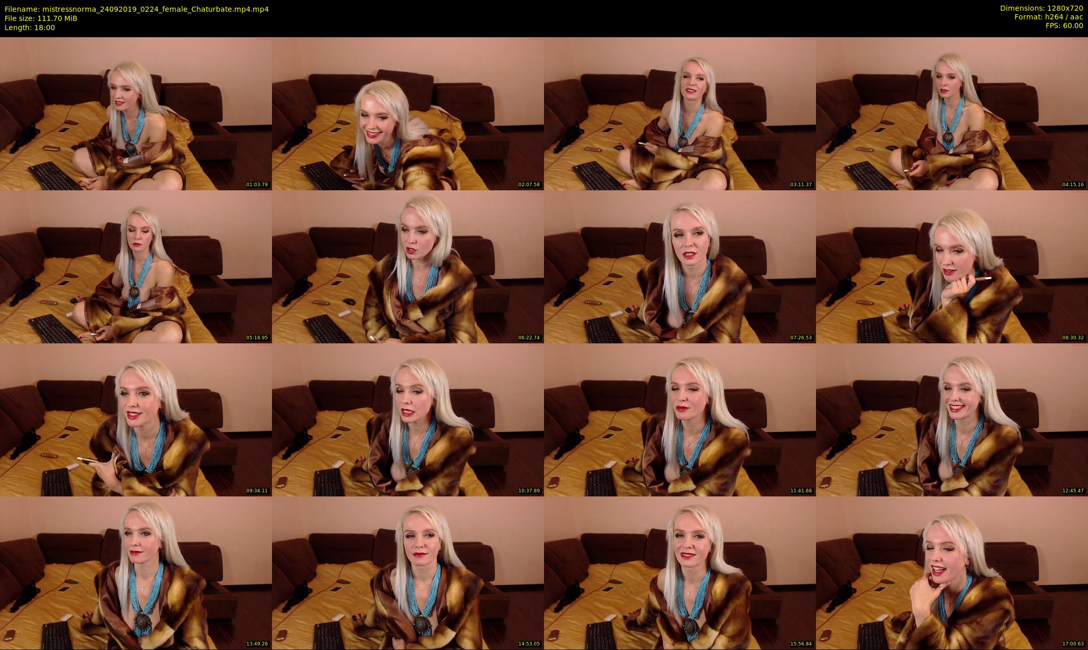 mistressnorma — 18 minute Chaturbate female cam show recording, 720p, Sep 24, 2019