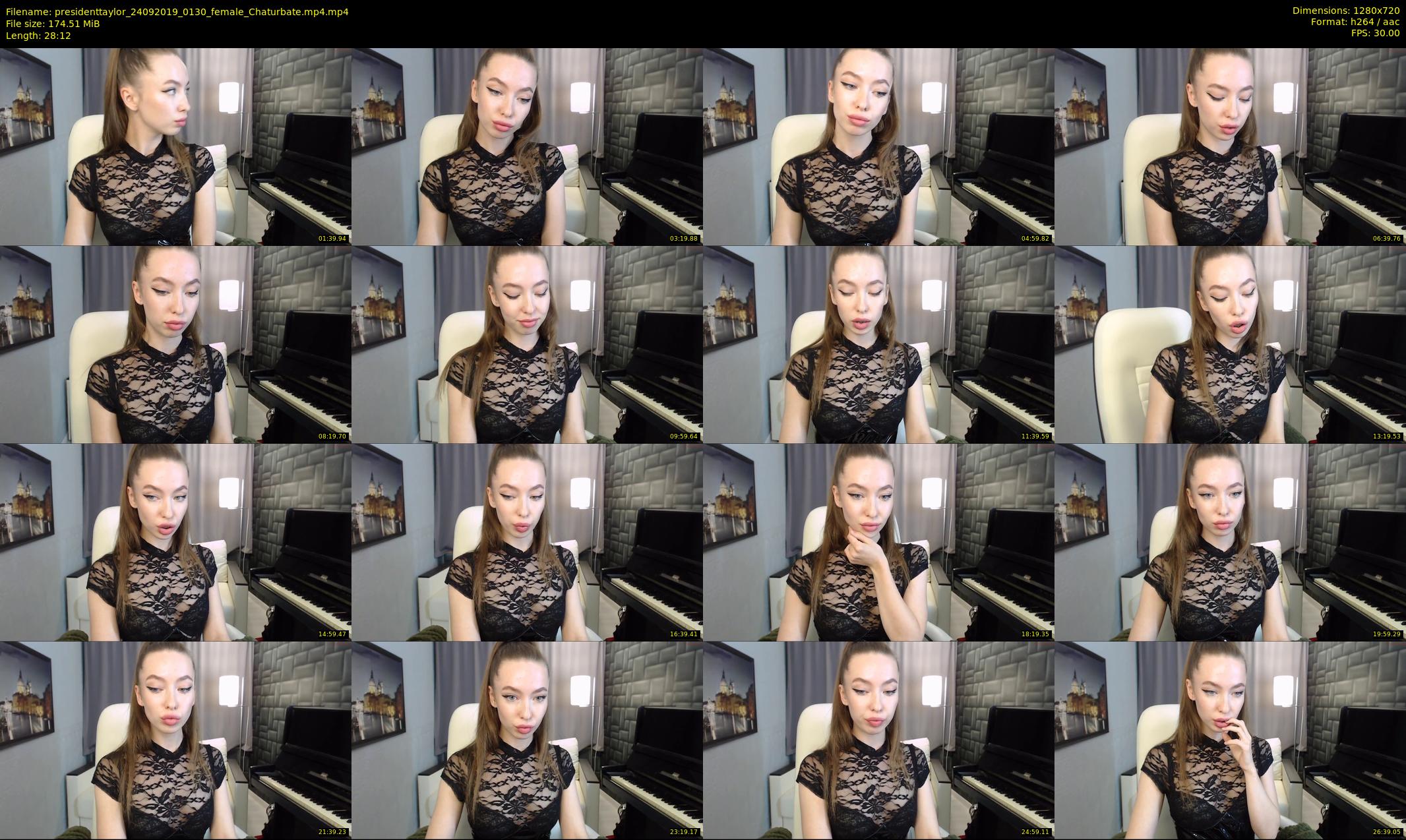 presidenttaylor — 29 minute Chaturbate female cam show recording, 720p, Sep 24, 2019