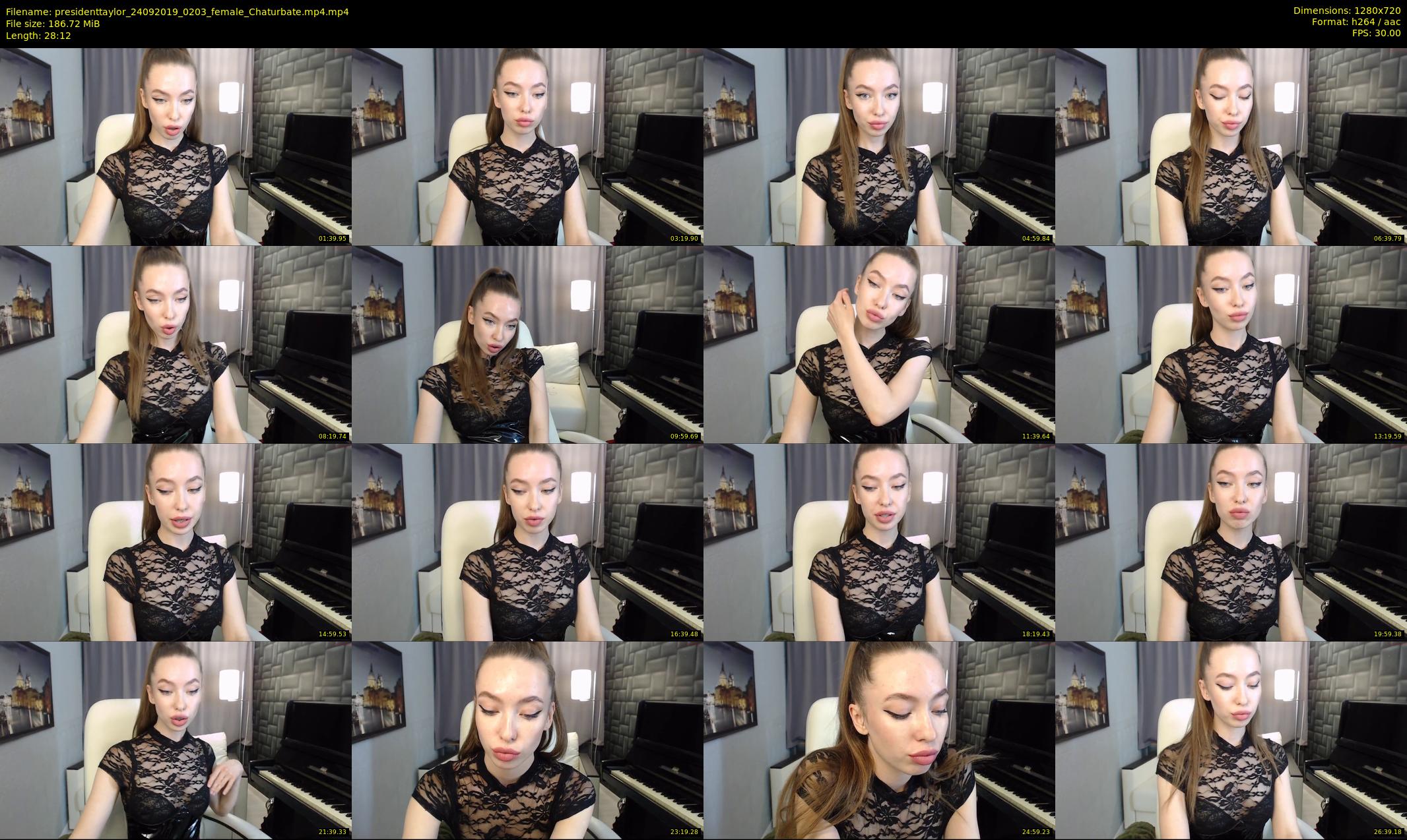 presidenttaylor — 29 minute Chaturbate female cam show recording, 720p, Sep 24, 2019