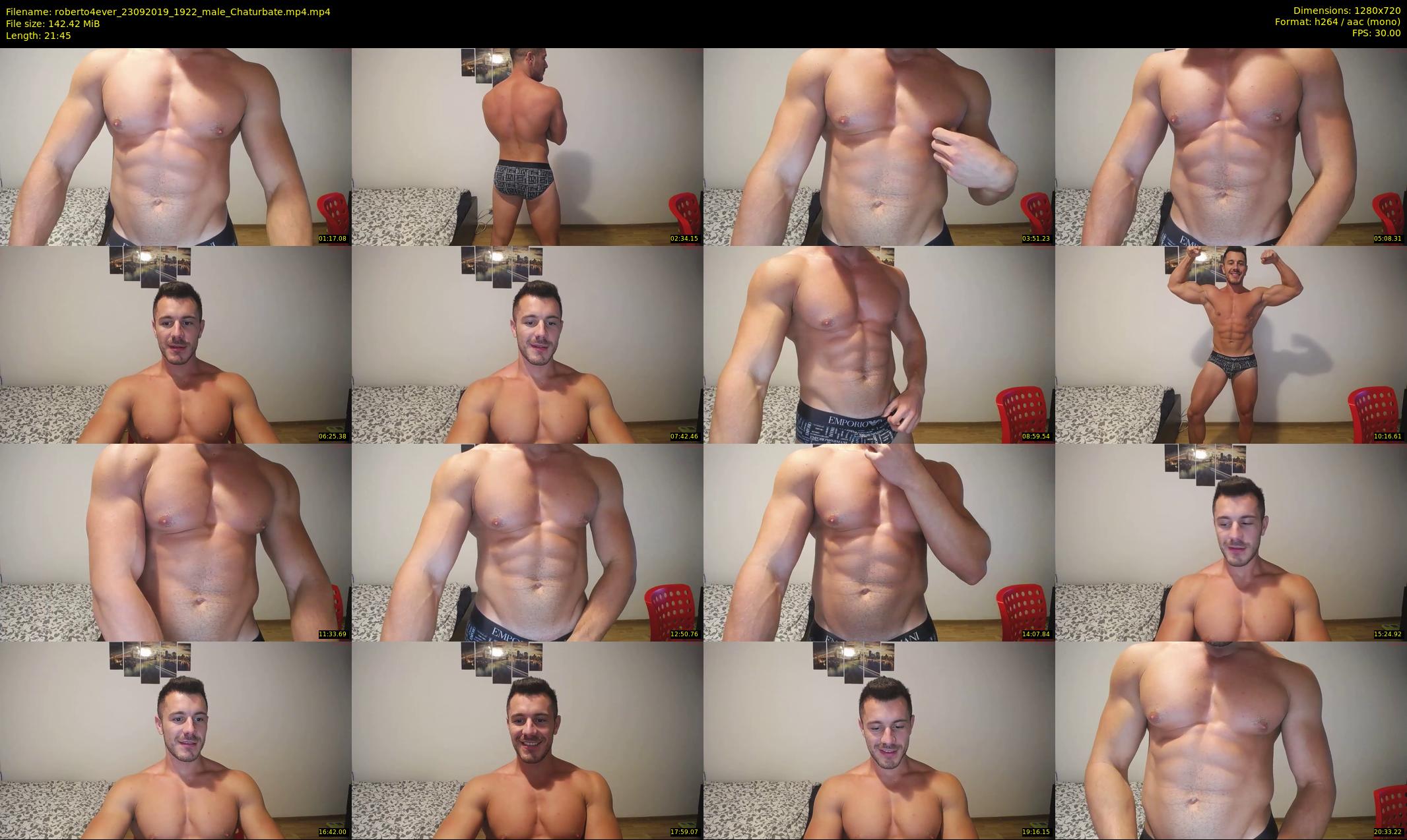 roberto4ever — 22 minute Chaturbate male cam show recording, 720p, Sep 23, 2019