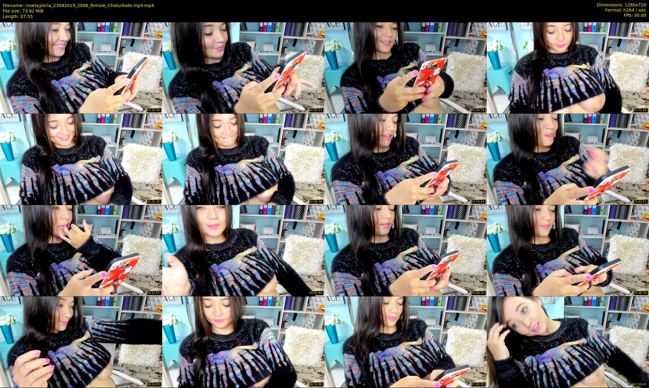 rosetaylorla — 8 minute Chaturbate female cam show recording, 720p, Sep 23, 2019