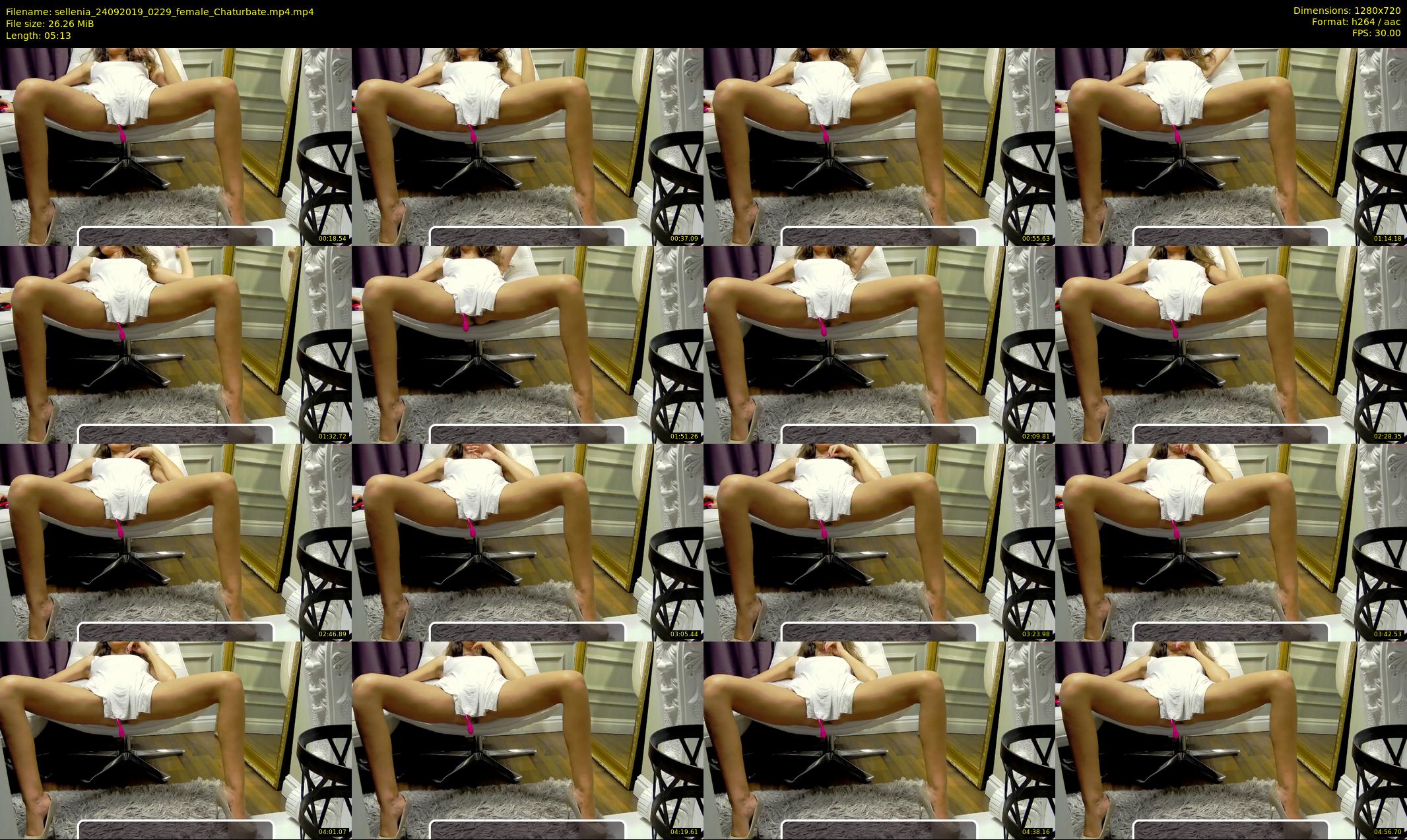 sellenia — 6 minute Chaturbate female cam show recording, 720p, Sep 24, 2019