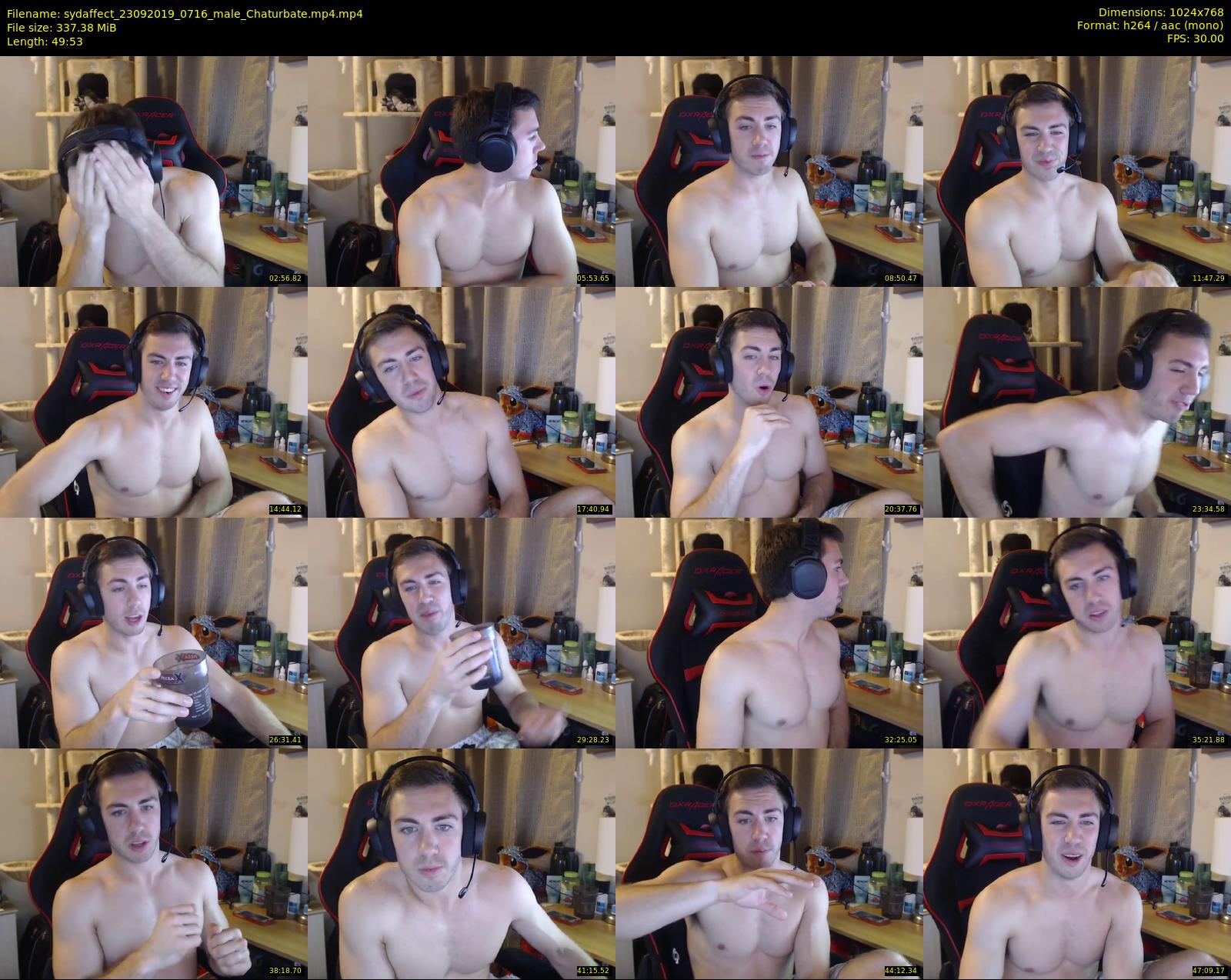 sydaffect — 50 minute Chaturbate male cam show recording, 720p, Sep 23, 2019