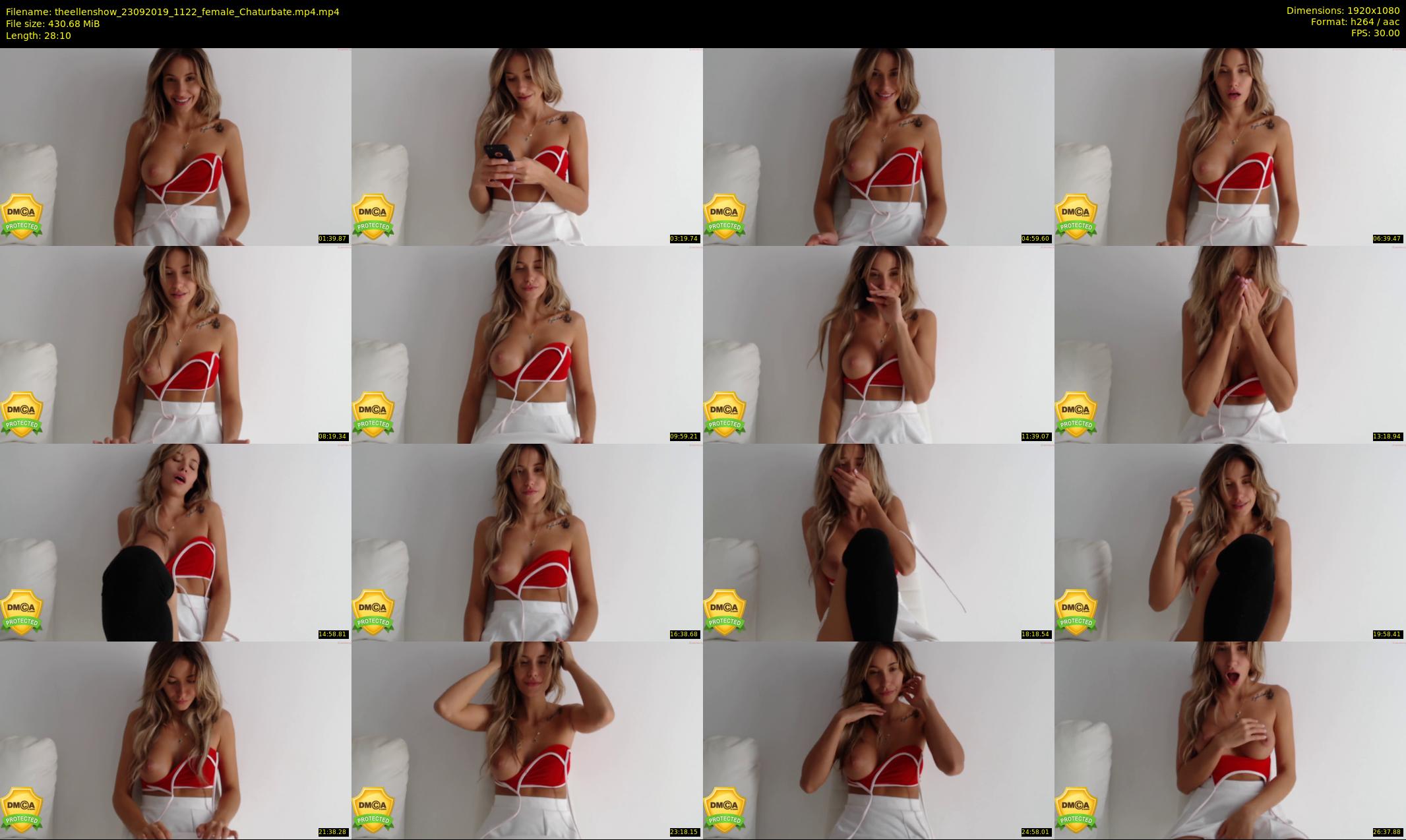 theellenshow — 29 minute Chaturbate female cam show recording, 1080p, Sep 23, 2019