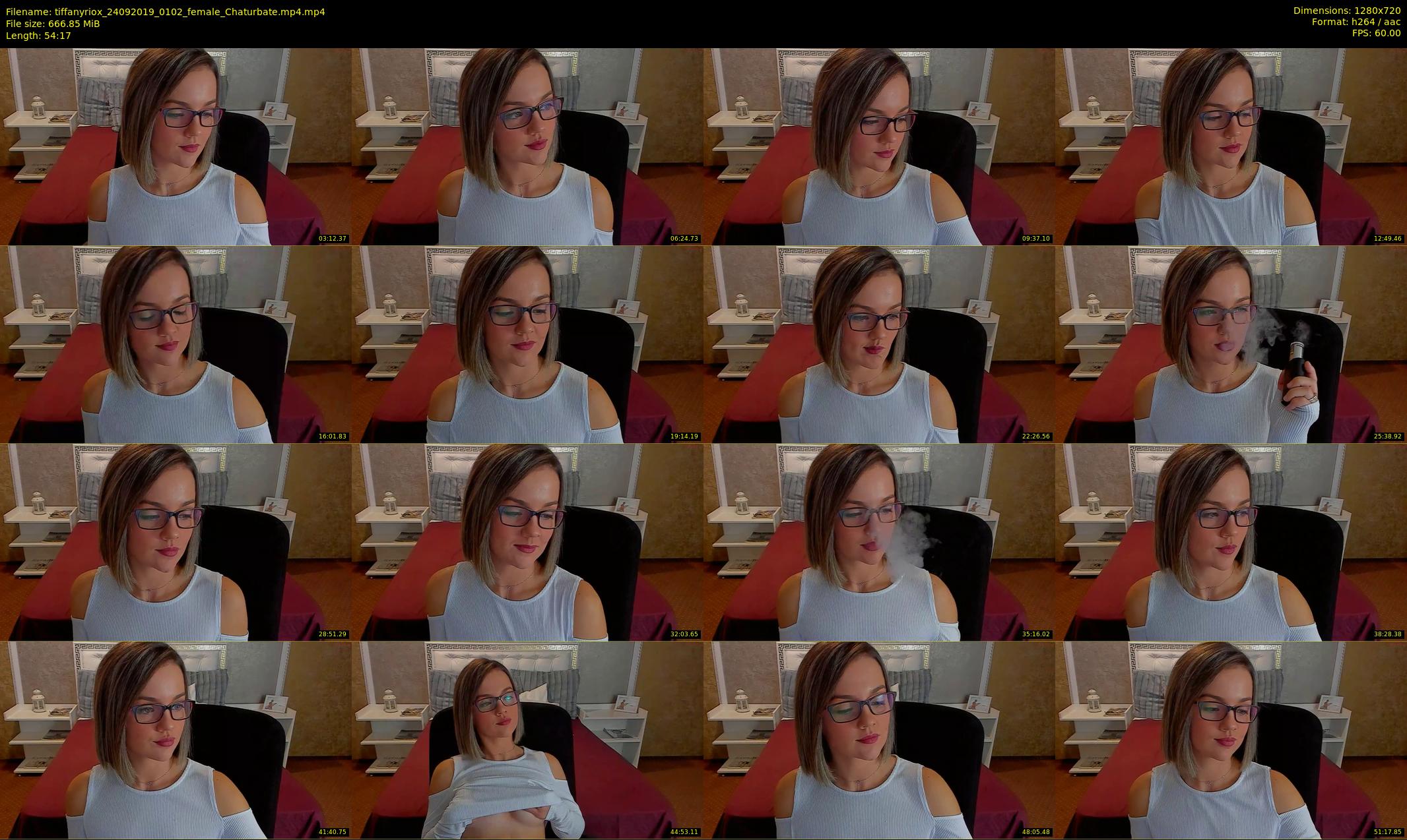 tiffanyriox — 55 minute Chaturbate female cam show recording, 720p, Sep 24, 2019