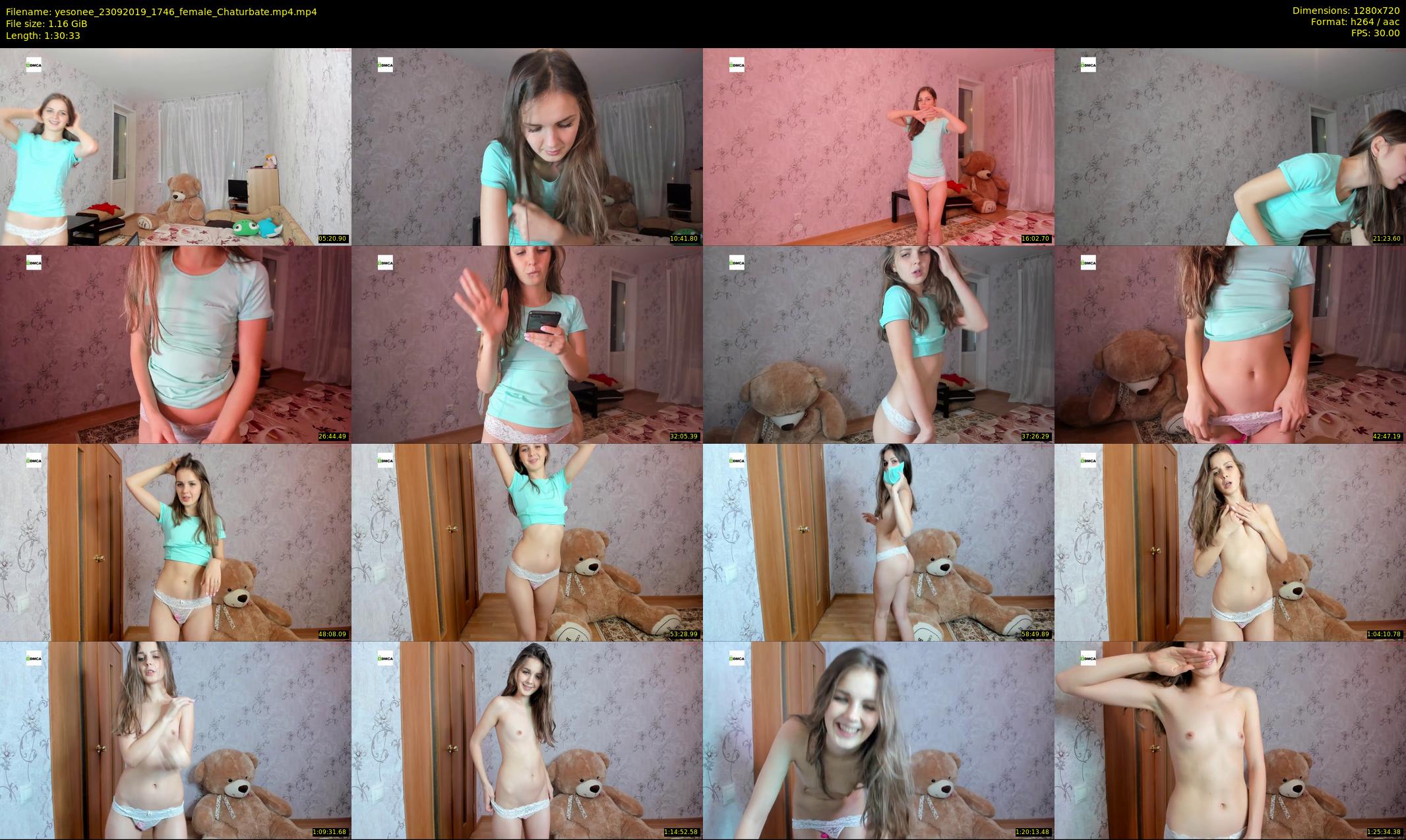 yesonee — 91 minute Chaturbate female cam show recording, 720p, Sep 23, 2019