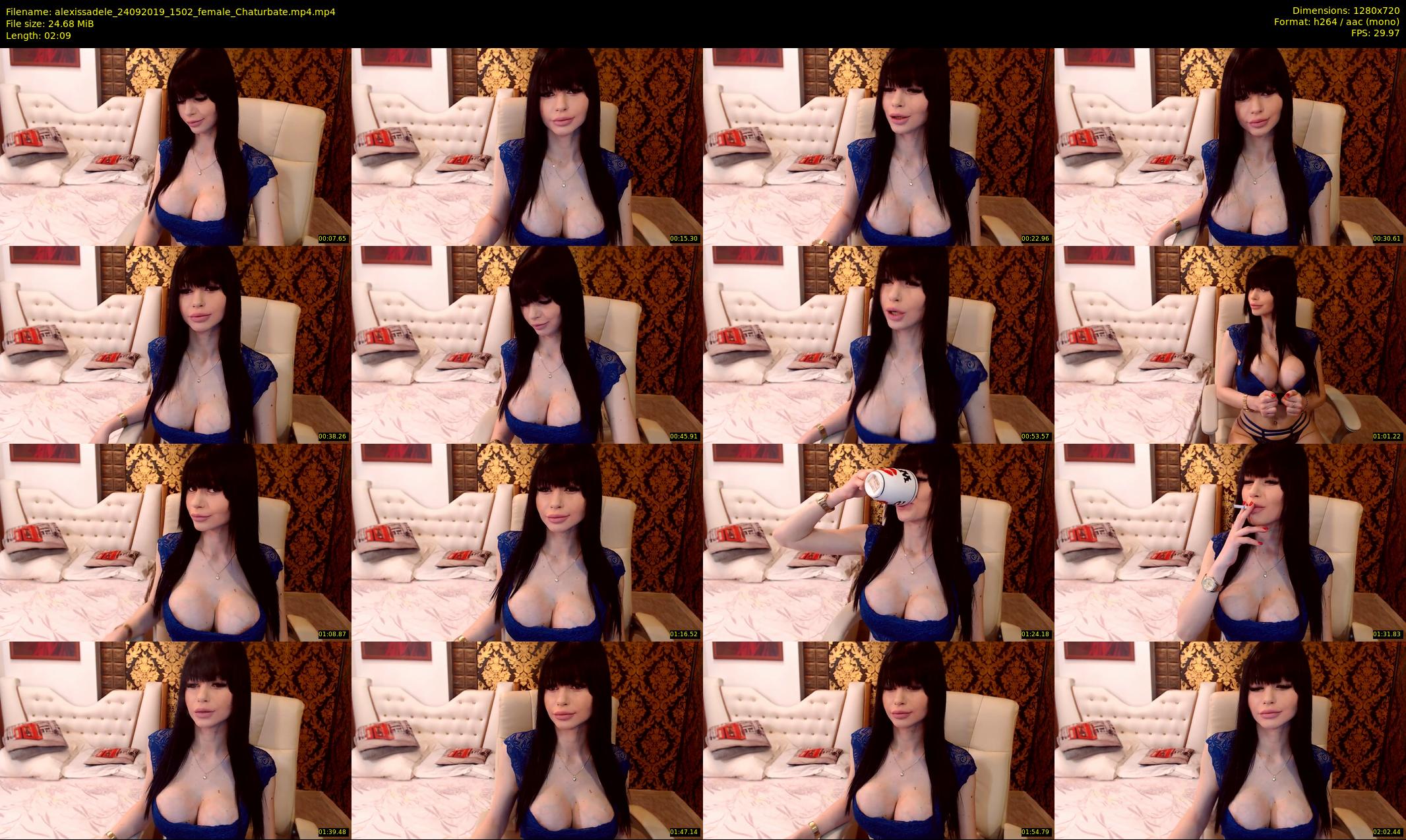 alexissadele — 3 minute Chaturbate female cam show recording, 720p, Sep 24, 2019