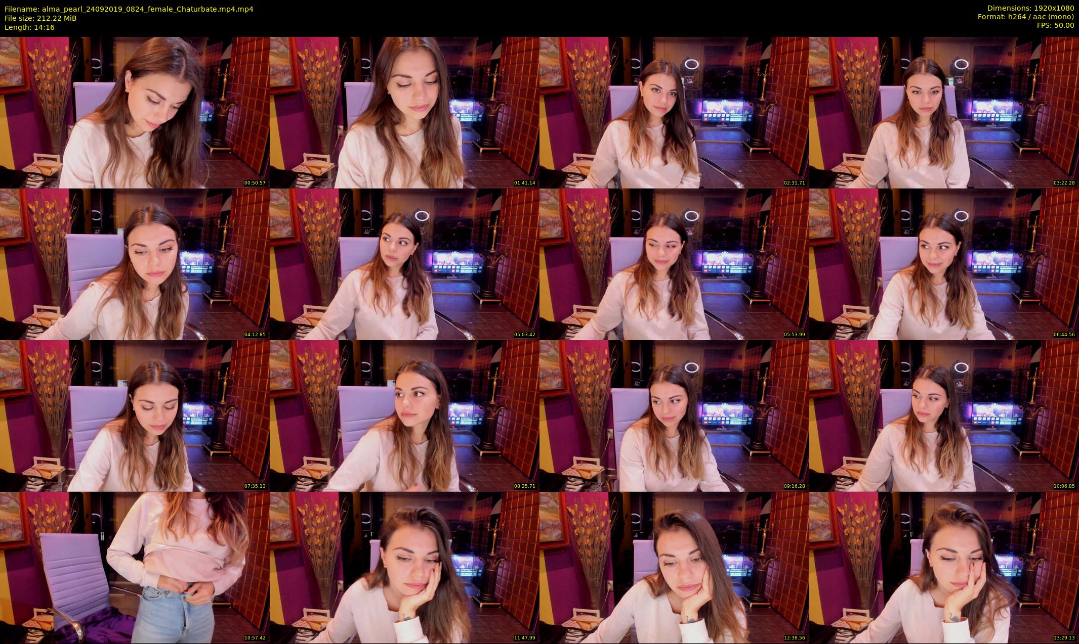 alma_pearl — 15 minute Chaturbate female cam show recording, 1080p, Sep 24, 2019