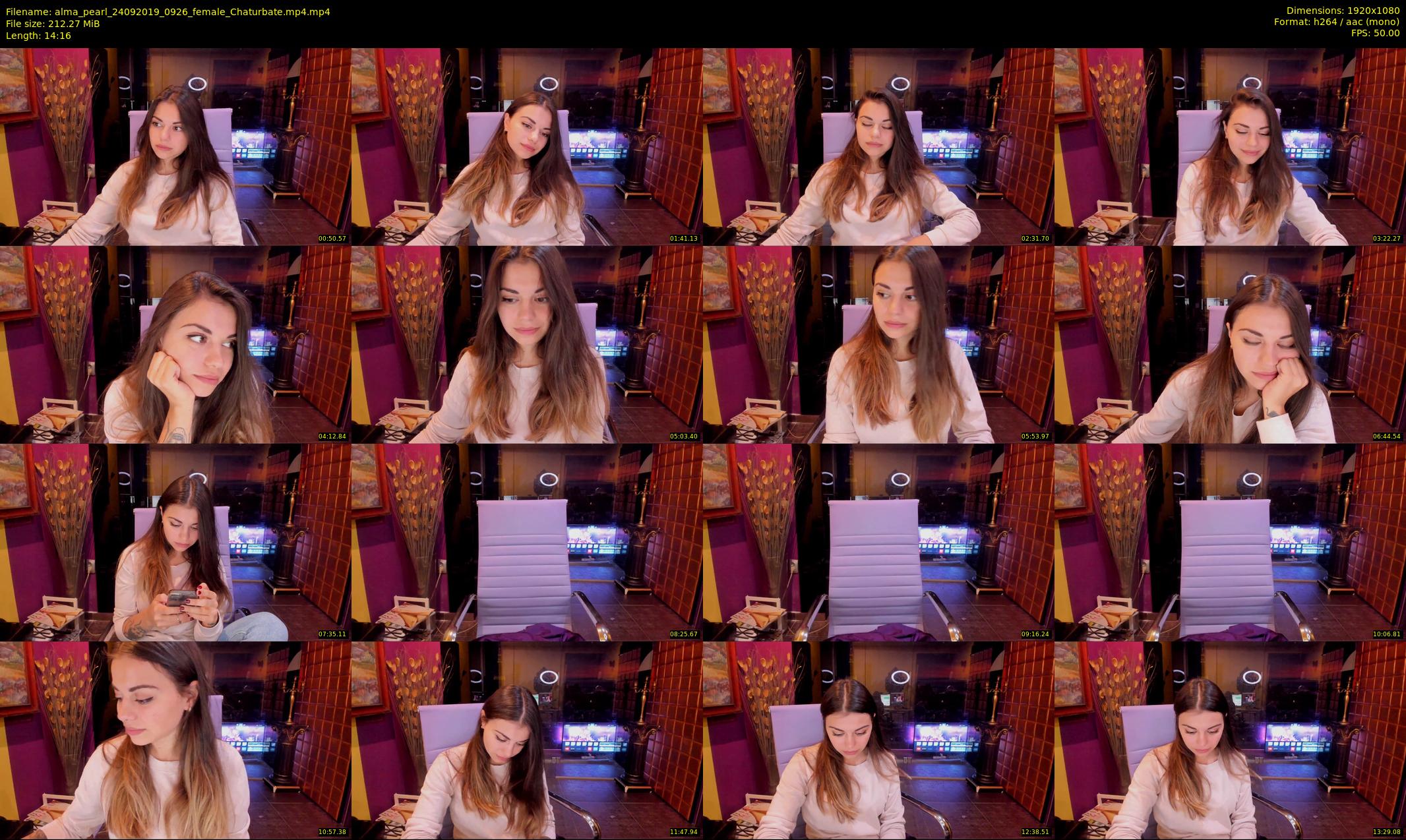 alma_pearl — 15 minute Chaturbate female cam show recording, 1080p, Sep 24, 2019
