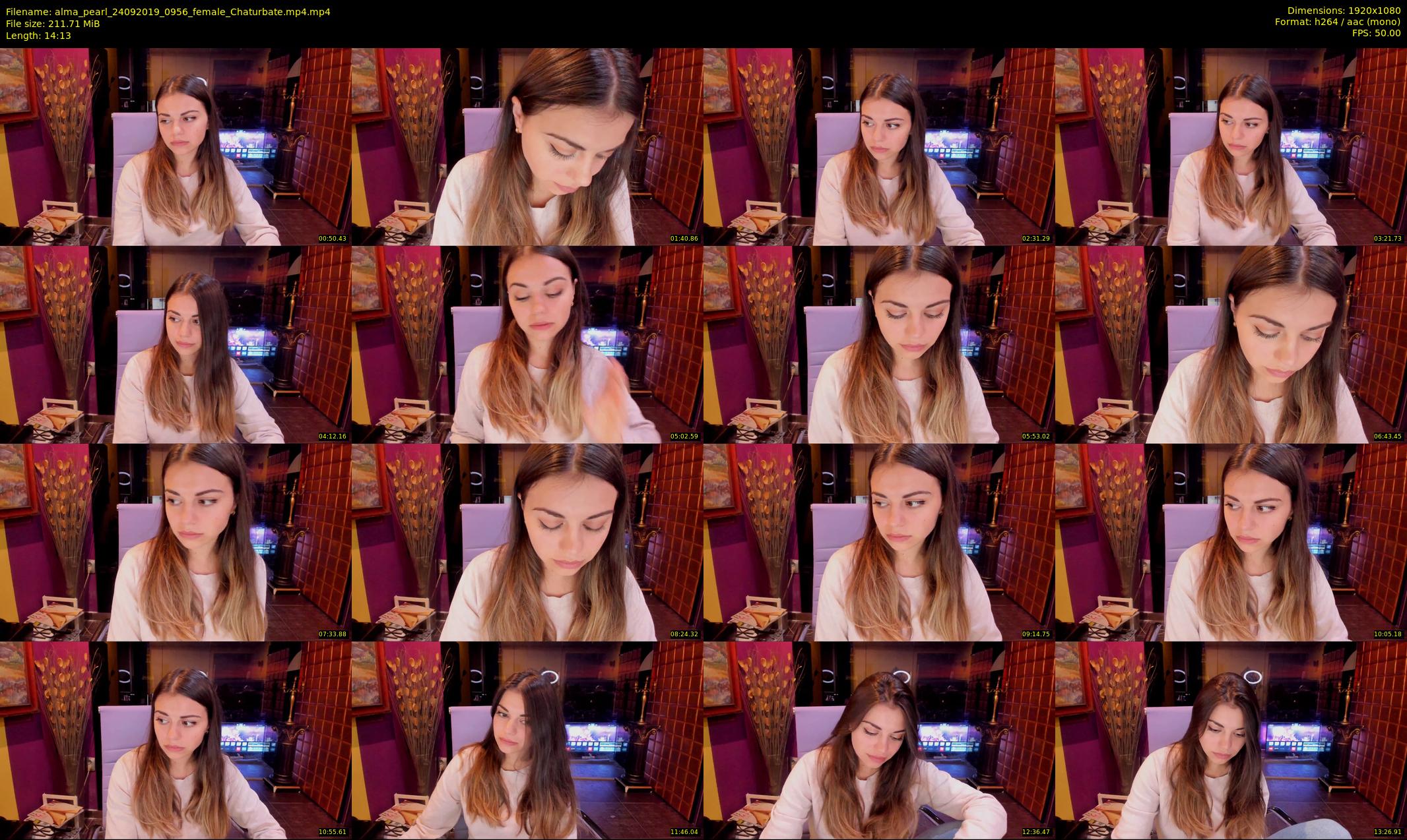 alma_pearl — 15 minute Chaturbate female cam show recording, 1080p, Sep 24, 2019