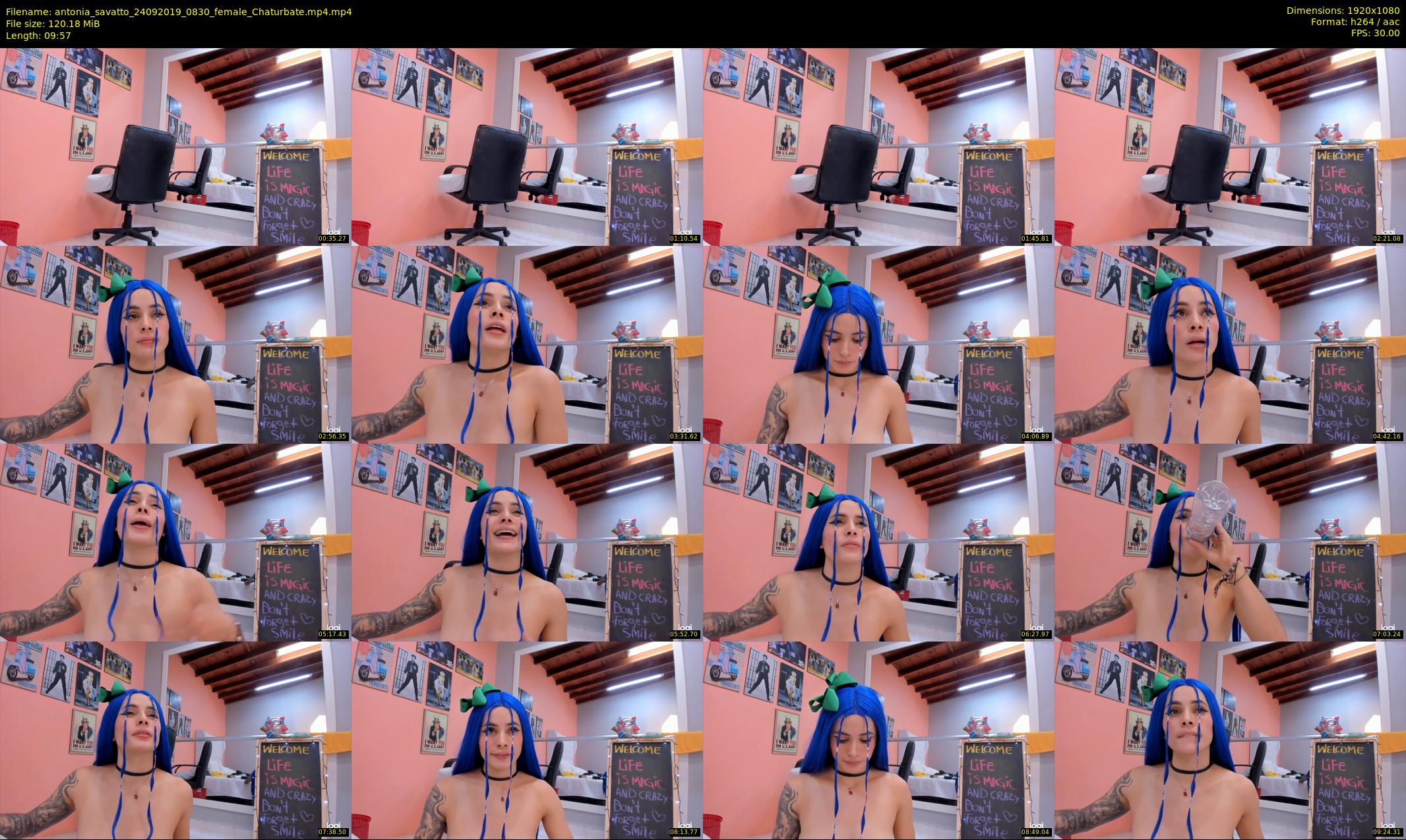 antonia_savatto — 10 minute Chaturbate female cam show recording, 1080p, Sep 24, 2019