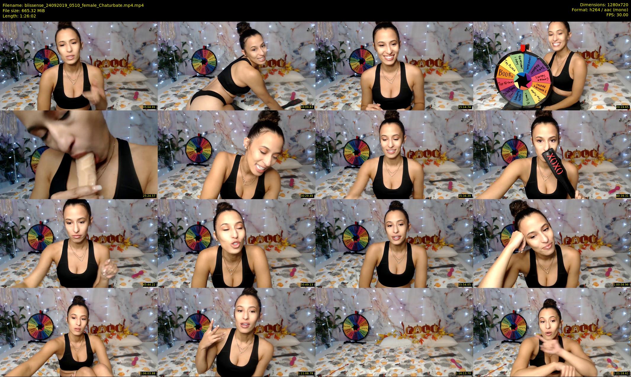 blissense — 87 minute Chaturbate female cam show recording, 720p, Sep 24, 2019