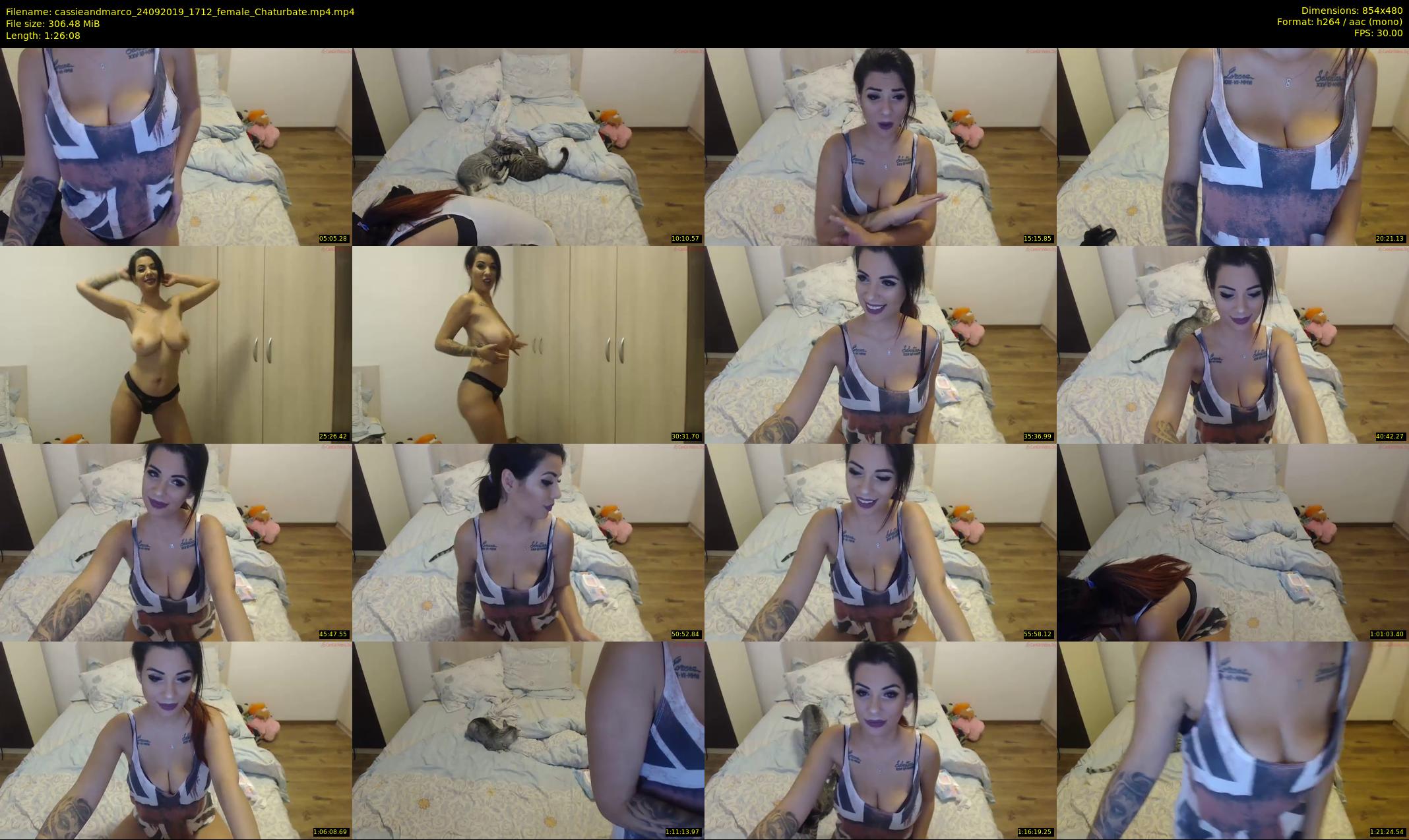 cassieandmarco — 87 minute Chaturbate female cam show recording, 480p, Sep 24, 2019