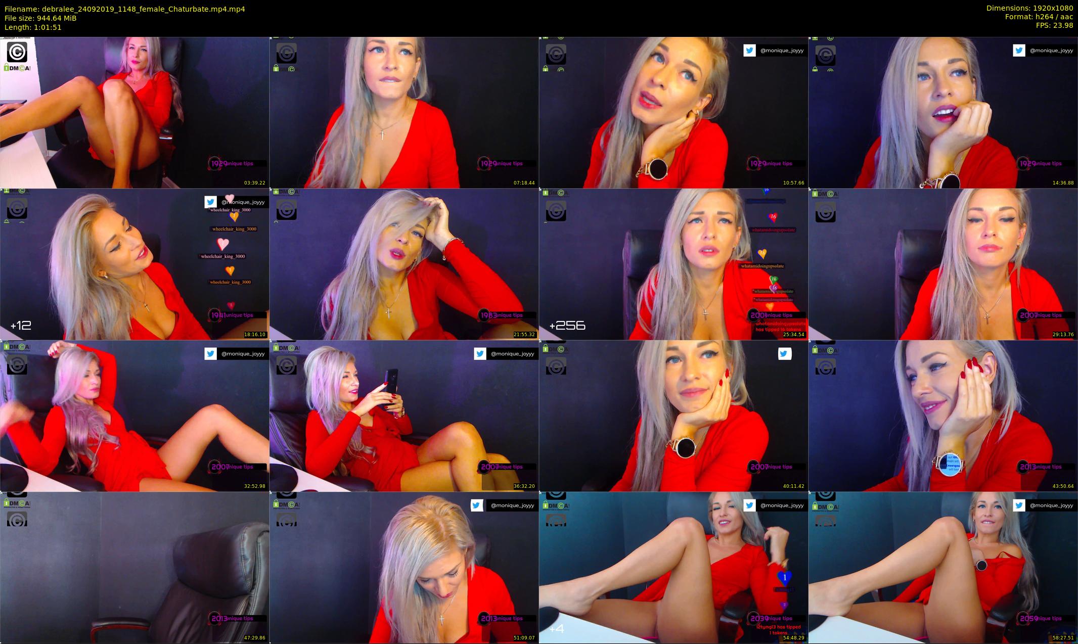 debralee — 62 minute Chaturbate female cam show recording, 1080p, Sep 24, 2019
