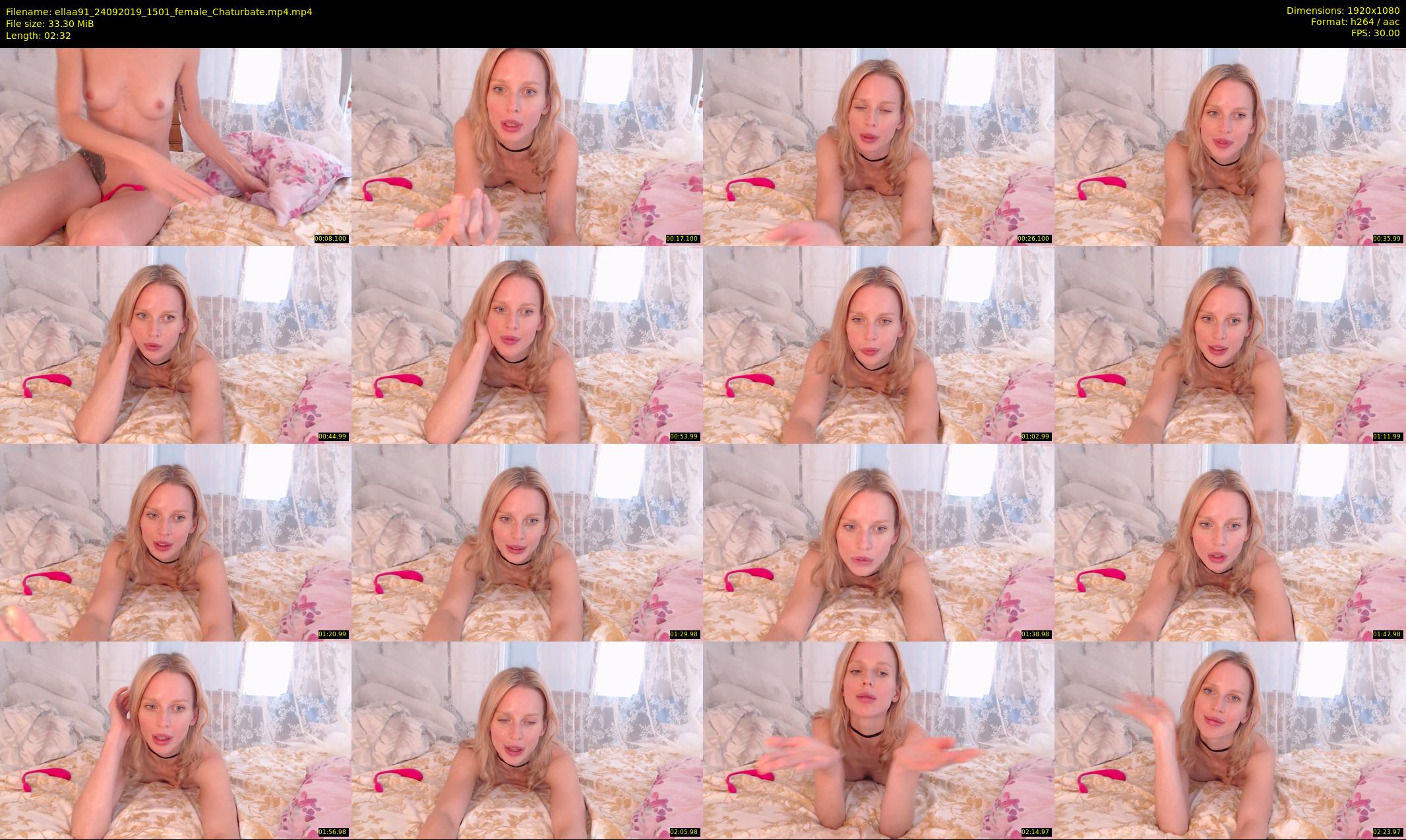 ellaa91 — 3 minute Chaturbate female cam show recording, 1080p, Sep 24, 2019