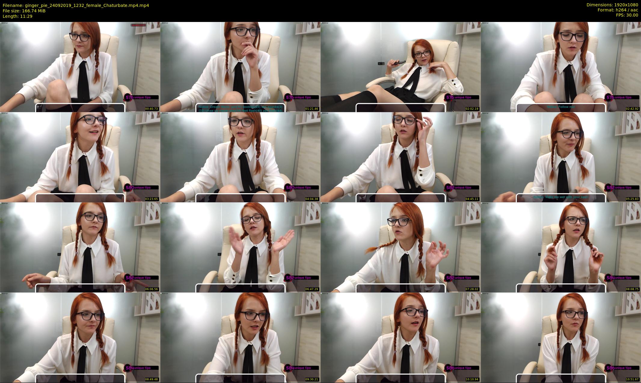 ginger_pie — 12 minute Chaturbate female cam show recording, 1080p, Sep 24, 2019