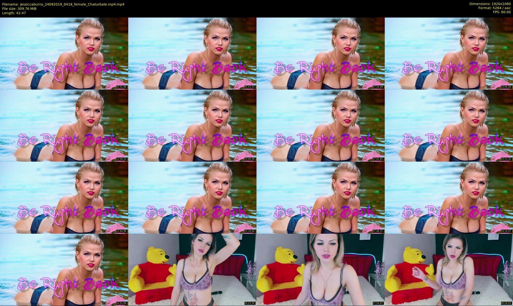 jessiccaburns — 43 minute Chaturbate female cam show recording, 1080p, Sep 24, 2019
