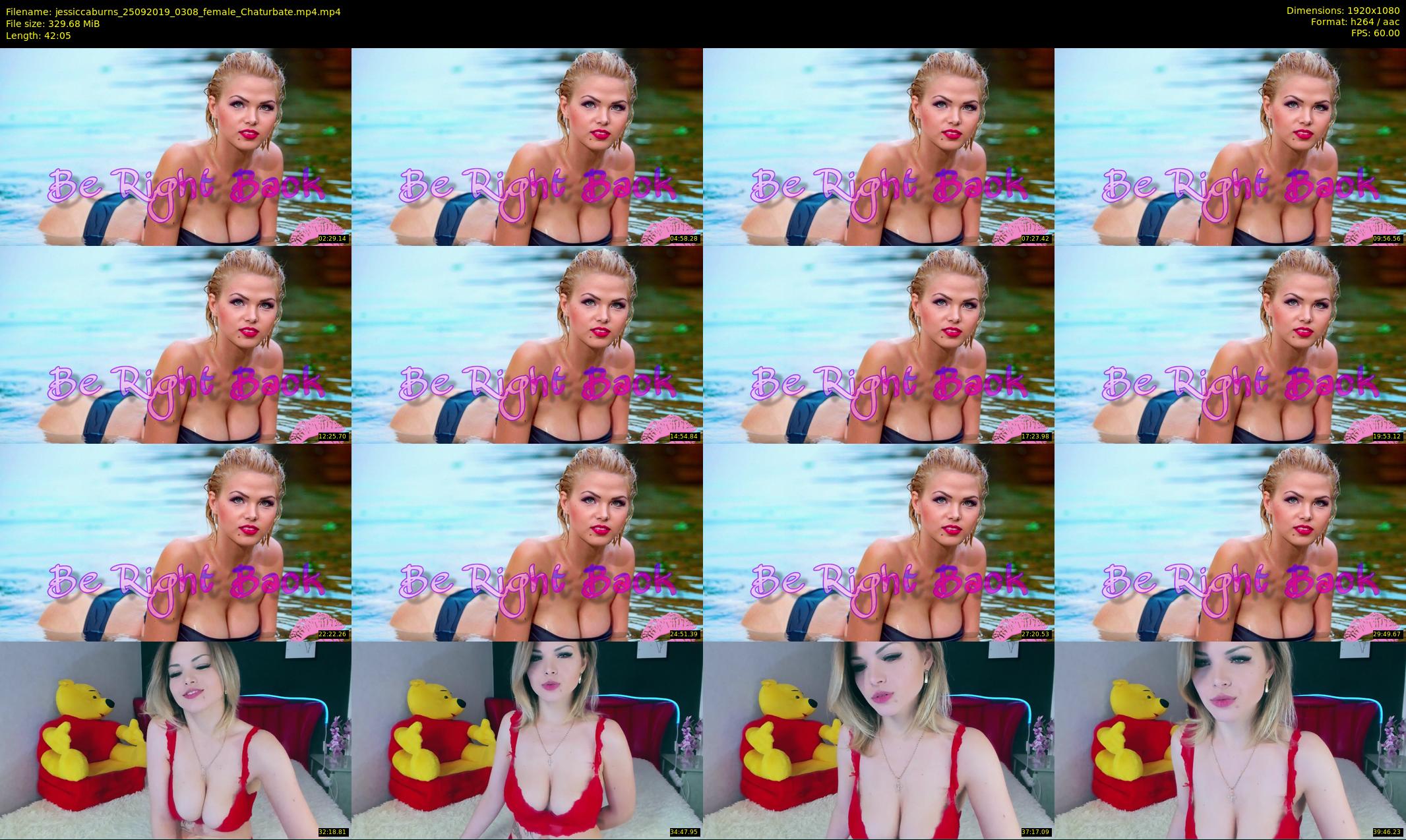 jessiccaburns — 43 minute Chaturbate female cam show recording, 1080p, Sep 25, 2019