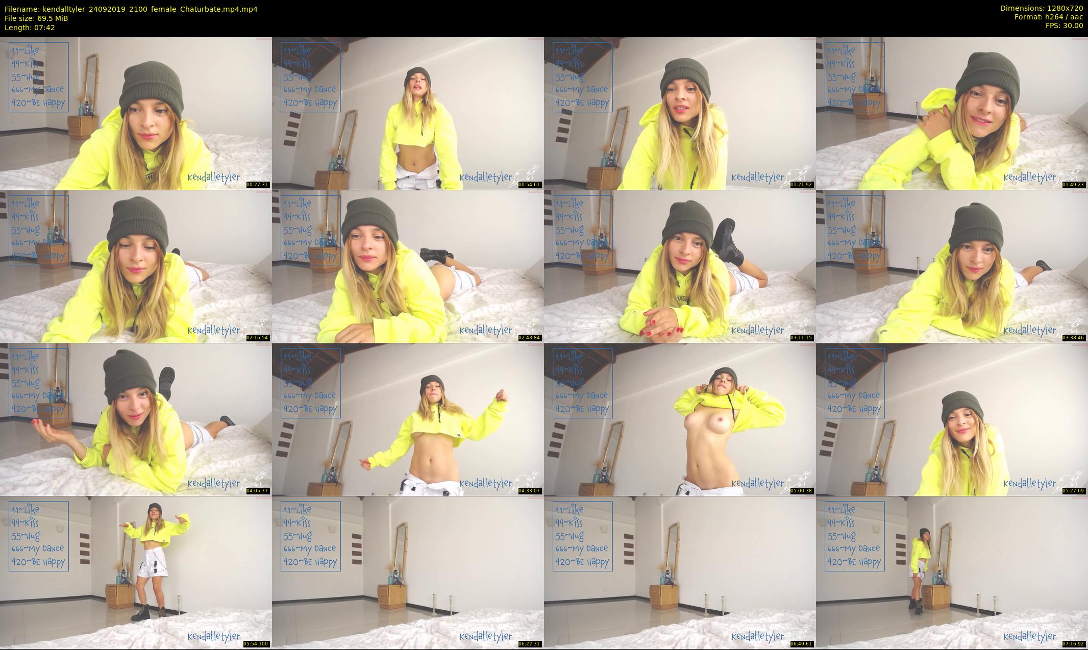 kendalltyler — 8 minute Chaturbate female cam show recording, 720p, Sep 24, 2019