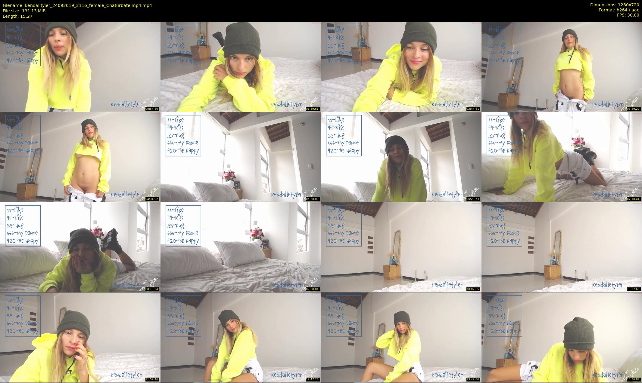 kendalltyler — 16 minute Chaturbate female cam show recording, 720p, Sep 24, 2019