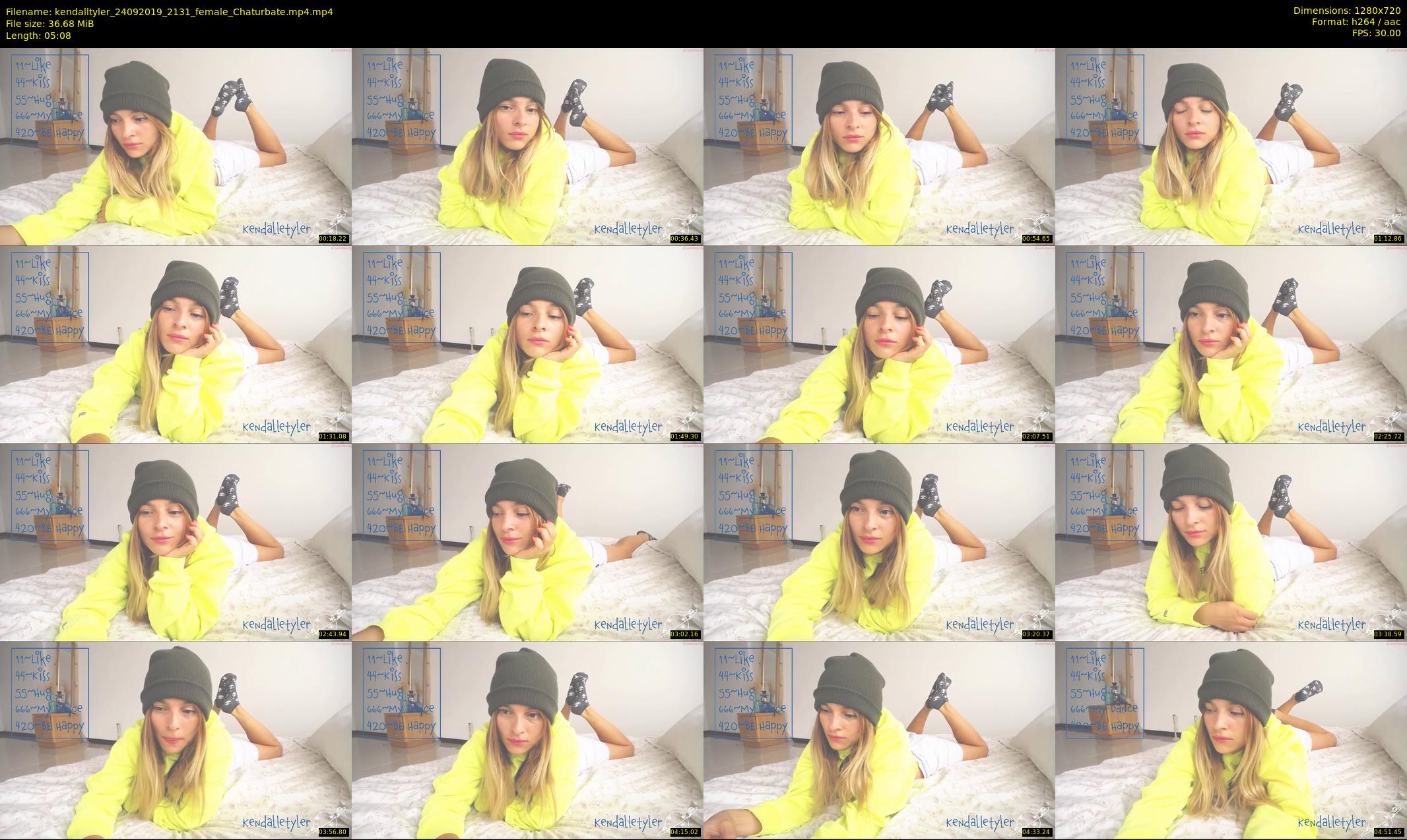 kendalltyler — 6 minute Chaturbate female cam show recording, 720p, Sep 24, 2019