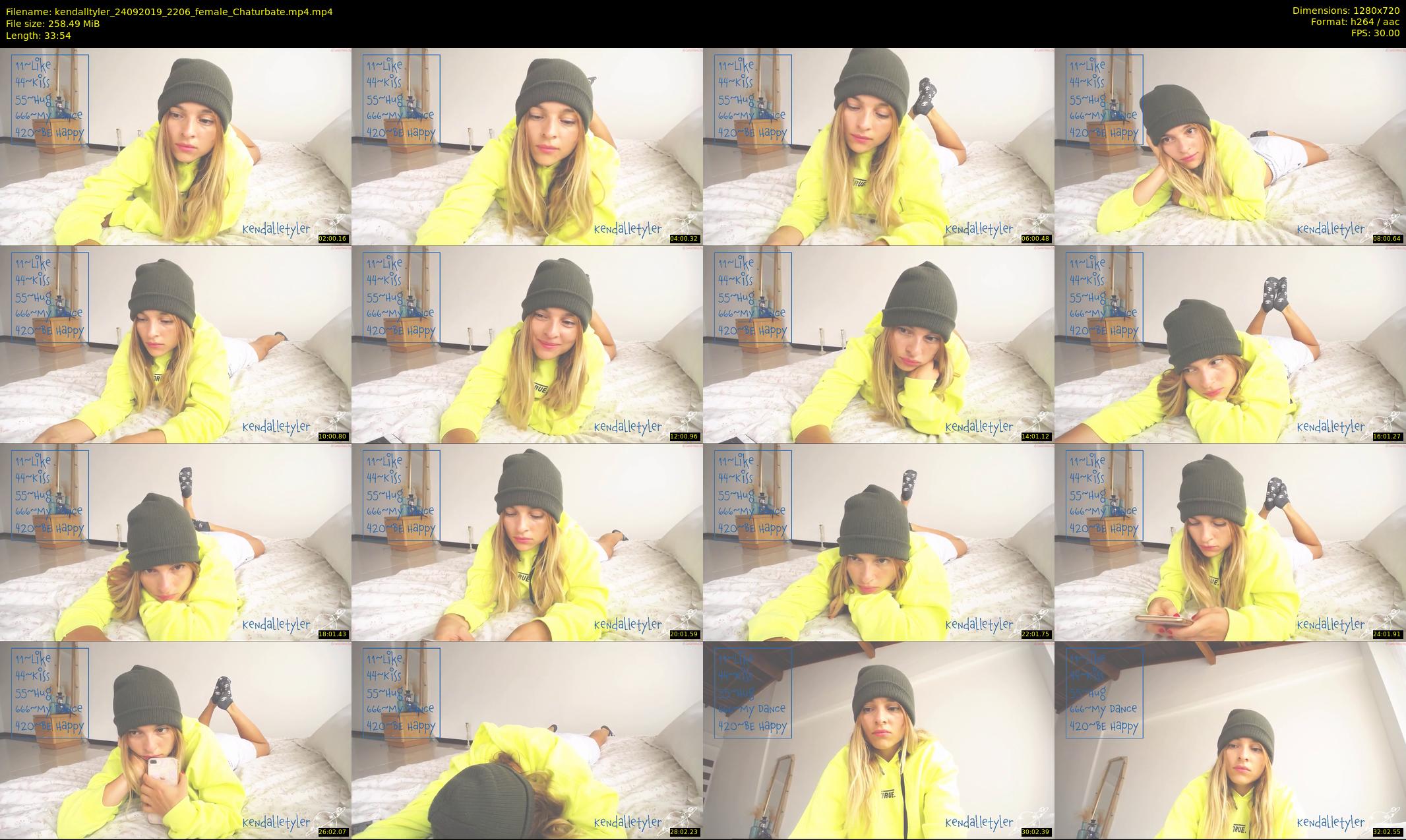 kendalltyler — 34 minute Chaturbate female cam show recording, 720p, Sep 24, 2019