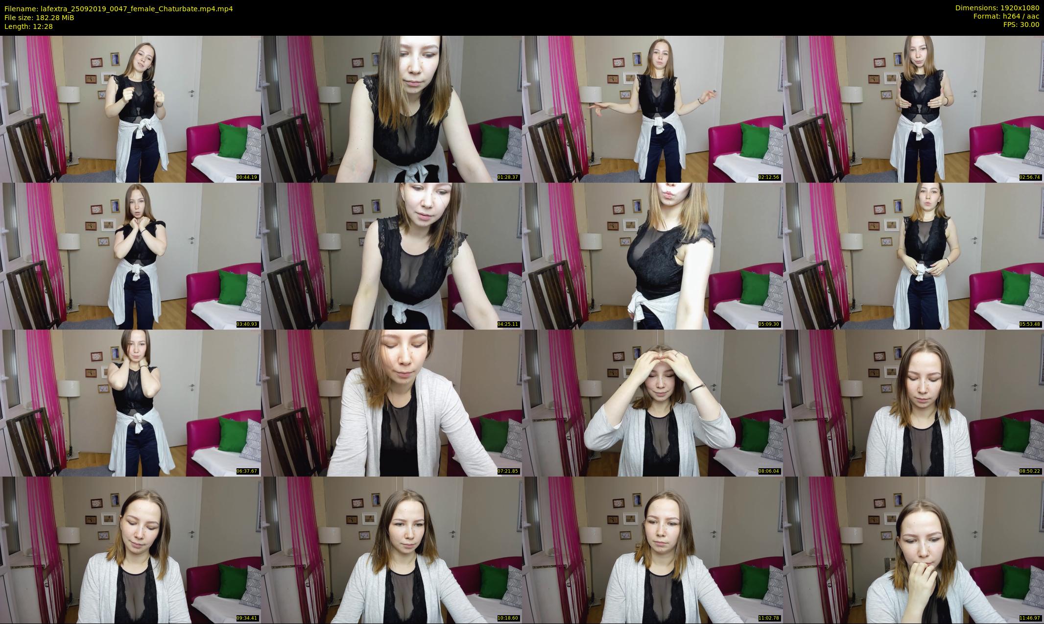 lafextra — 13 minute Chaturbate female cam show recording, 1080p, Sep 25, 2019