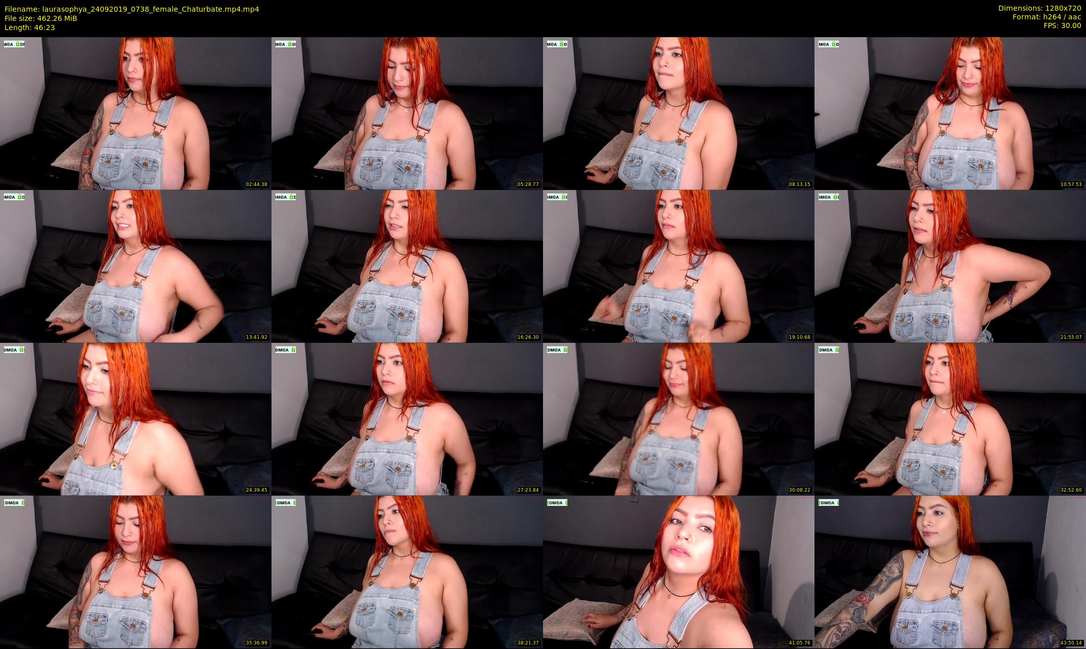 laurasophya — 47 minute Chaturbate female cam show recording, 720p, Sep 24, 2019