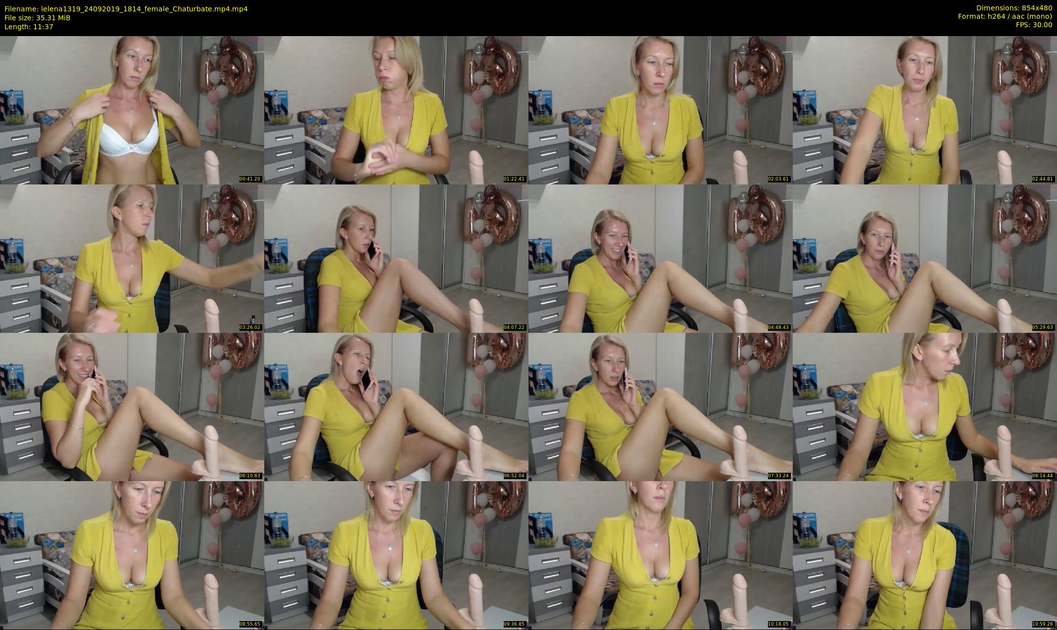 lelena1319 — 12 minute Chaturbate female cam show recording, 480p, Sep 24, 2019