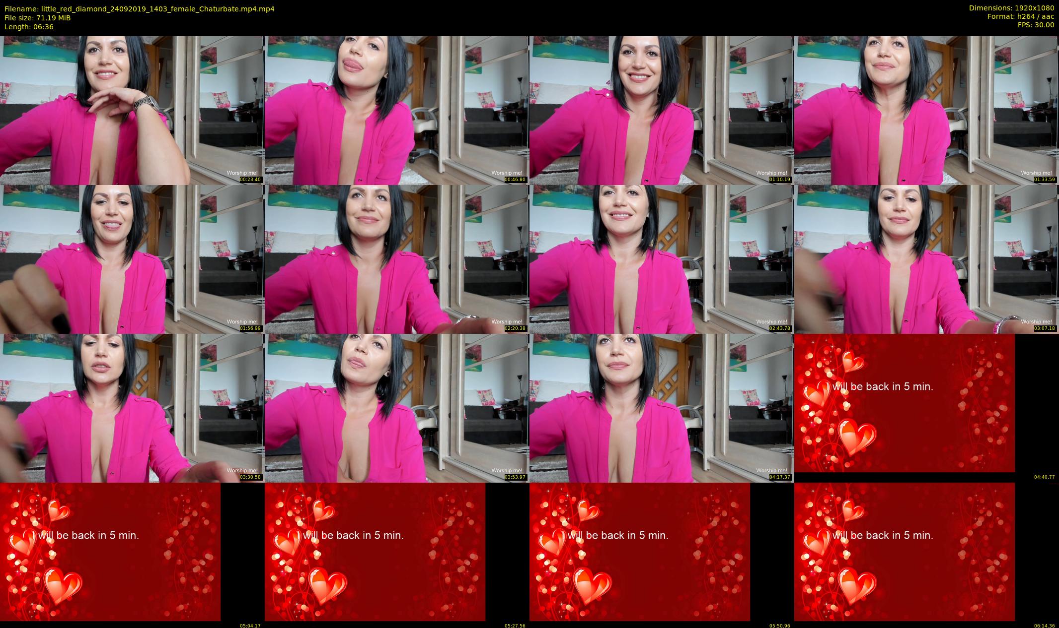 little_red_diamond — 7 minute Chaturbate female cam show recording, 1080p, Sep 24, 2019