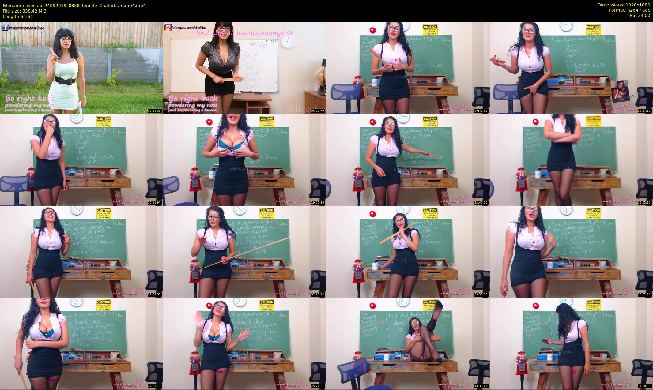 livecleo — 55 minute Chaturbate female cam show recording, 1080p, Sep 24, 2019