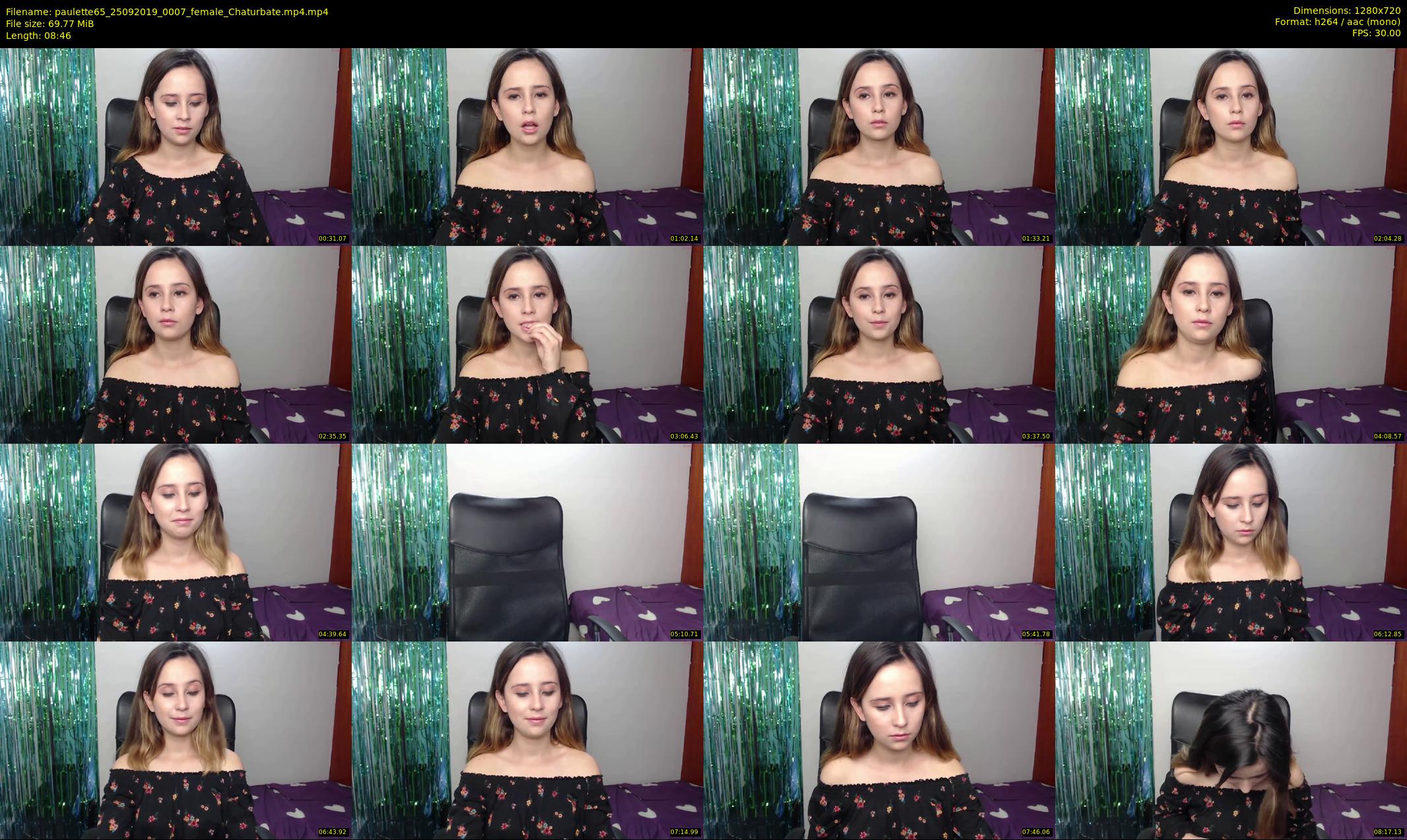 paulette65 — 9 minute Chaturbate female cam show recording, 720p, Sep 25, 2019