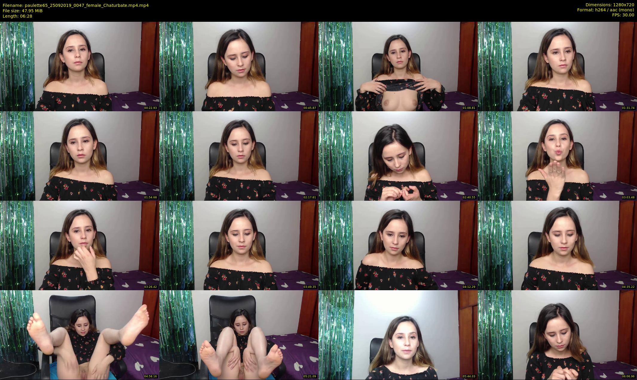 paulette65 — 7 minute Chaturbate female cam show recording, 720p, Sep 25, 2019