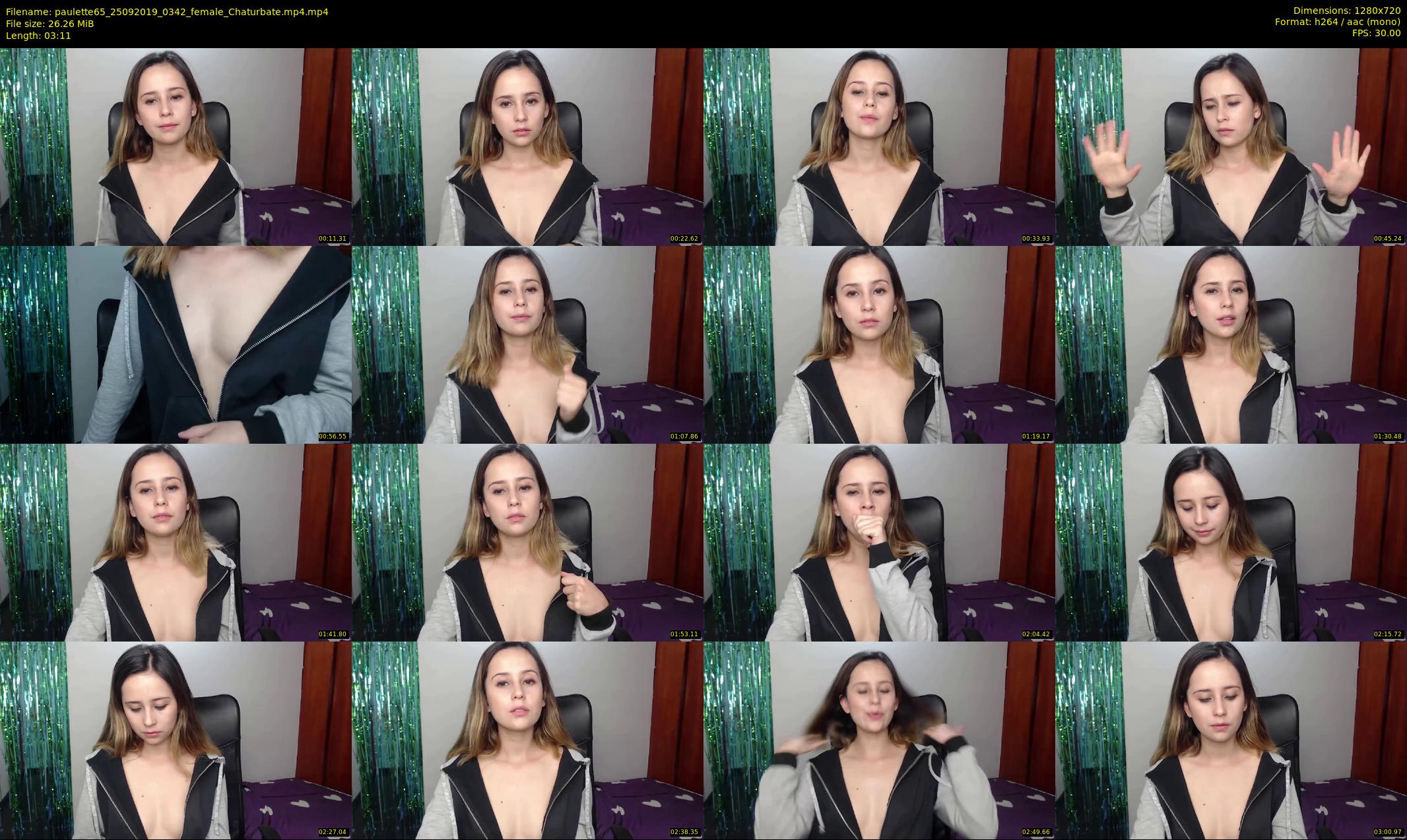 paulette65 — 4 minute Chaturbate female cam show recording, 720p, Sep 25, 2019