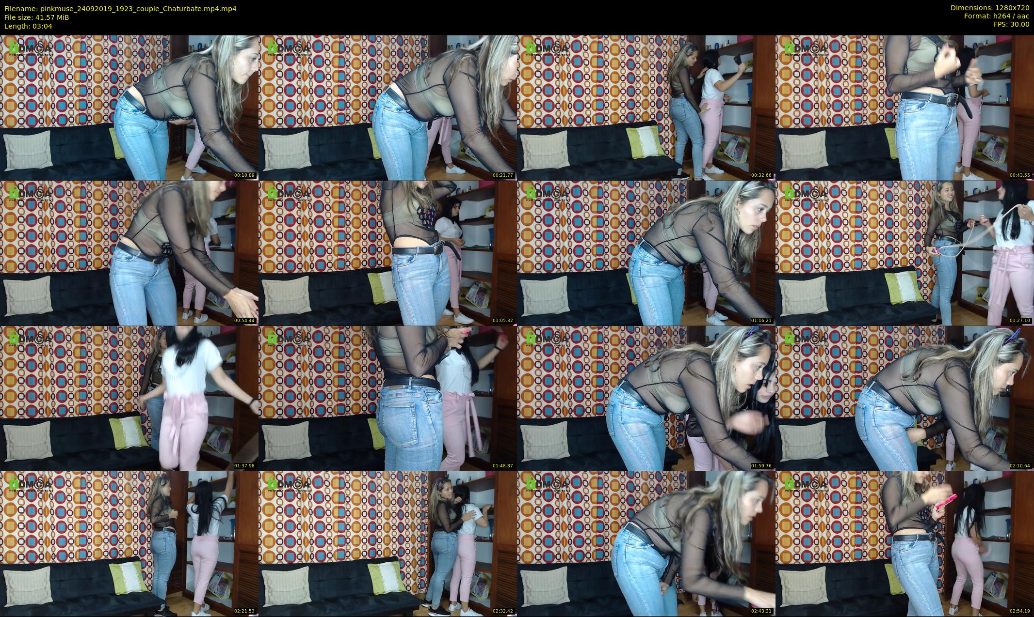 pinkmuse — 4 minute Chaturbate couple cam show recording, 720p, Sep 24, 2019