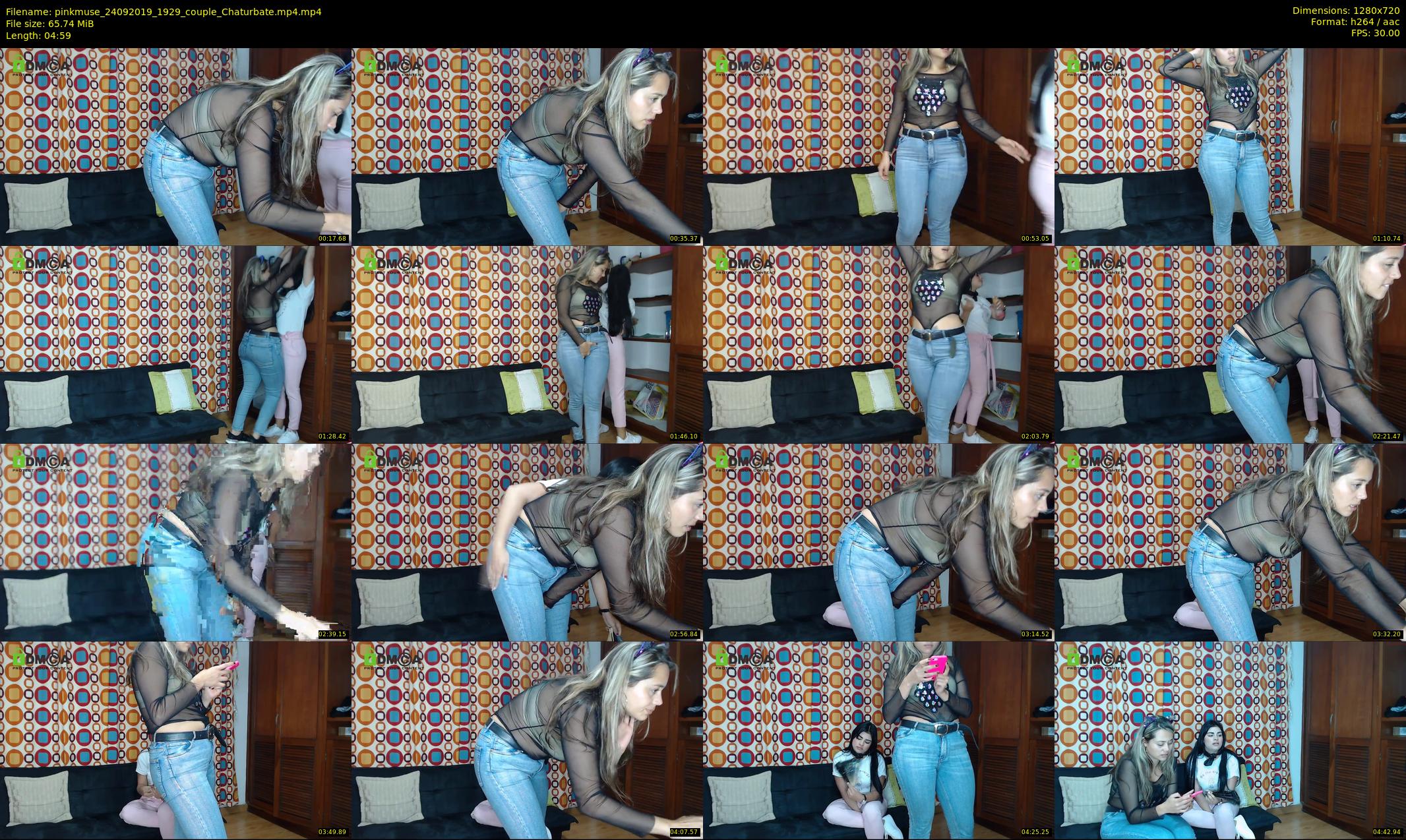 pinkmuse — 5 minute Chaturbate couple cam show recording, 720p, Sep 24, 2019