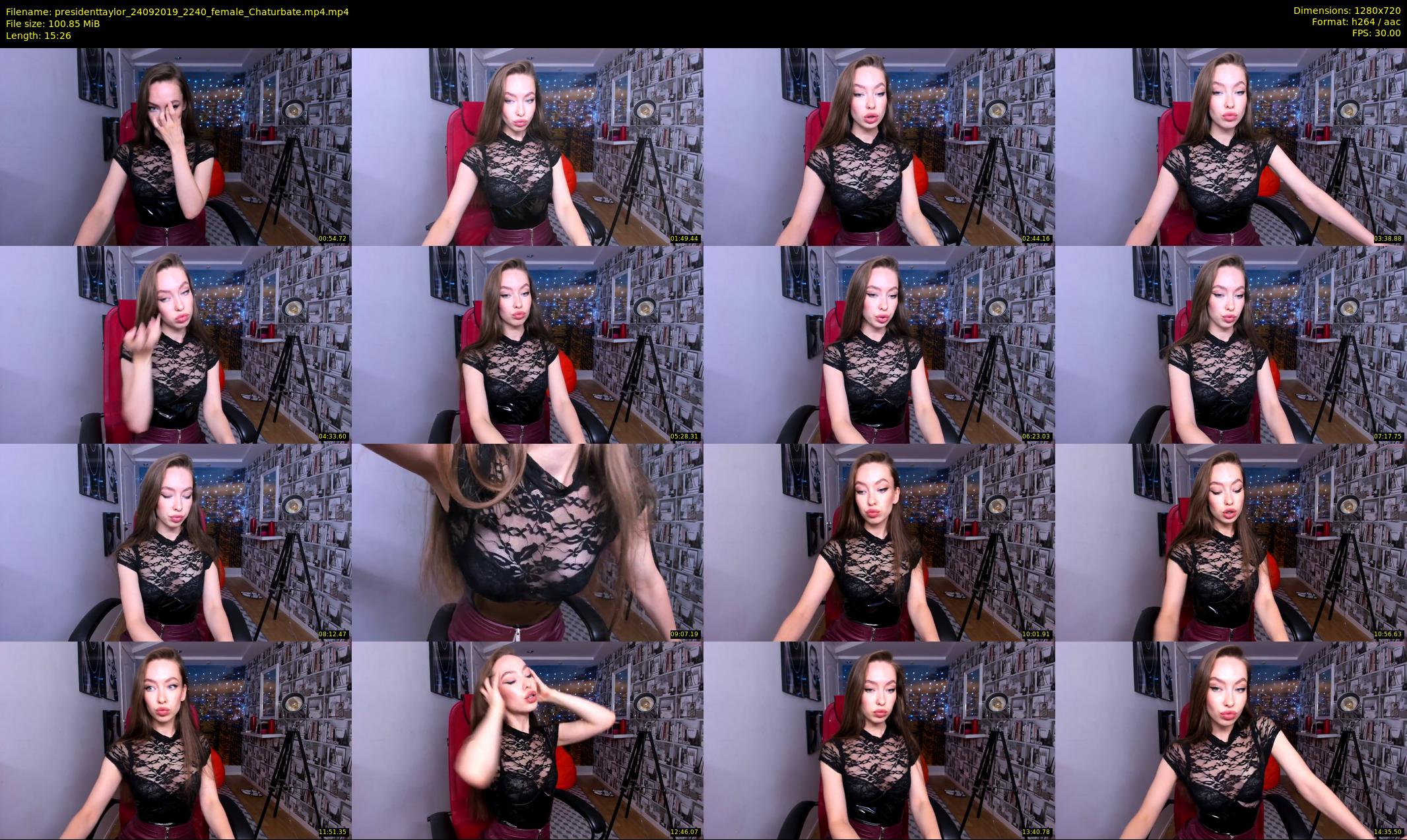 presidenttaylor — 16 minute Chaturbate female cam show recording, 720p, Sep 24, 2019