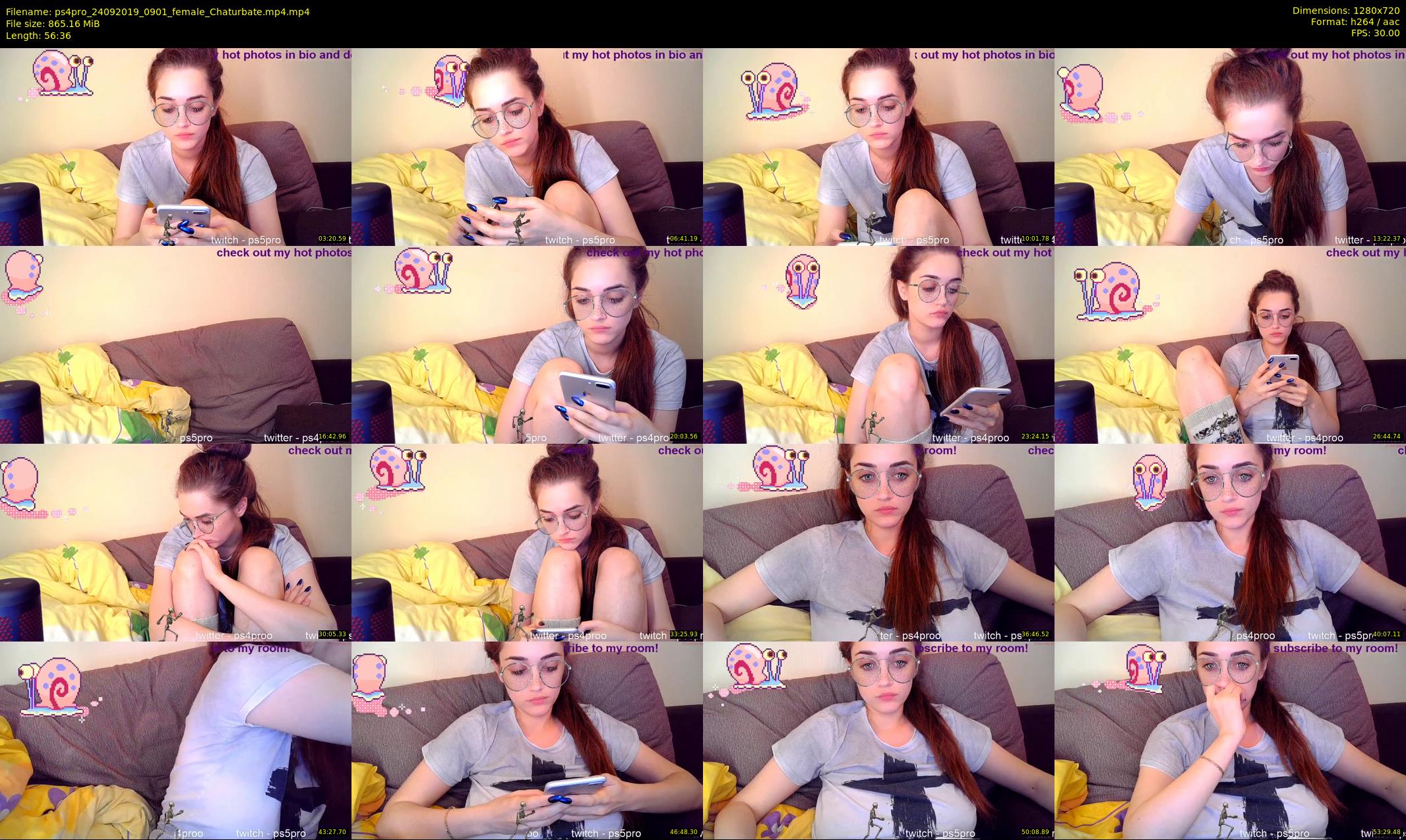 ps4pro — 57 minute Chaturbate female cam show recording, 720p, Sep 24, 2019