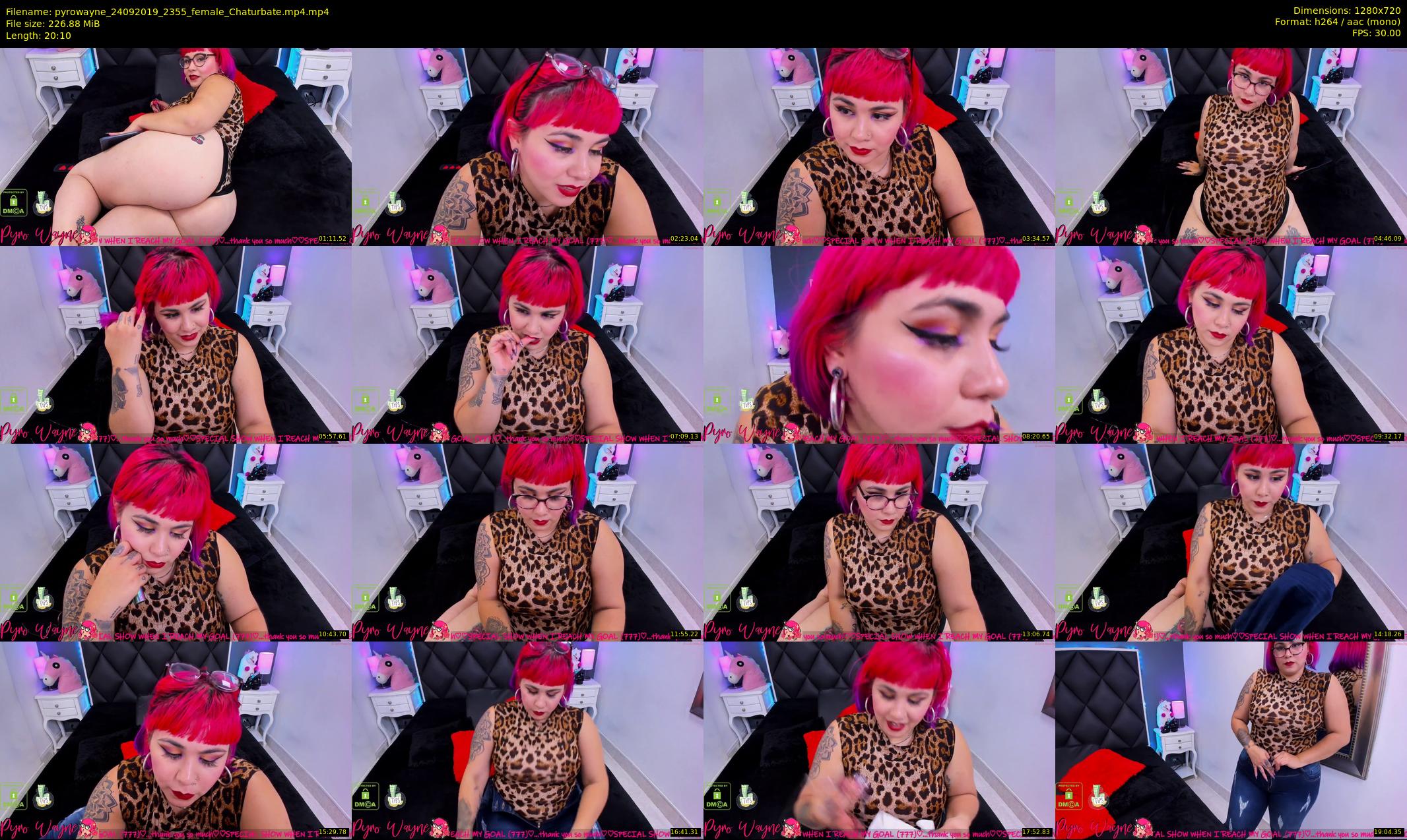 pyrowayne — 21 minute Chaturbate female cam show recording, 720p, Sep 24, 2019