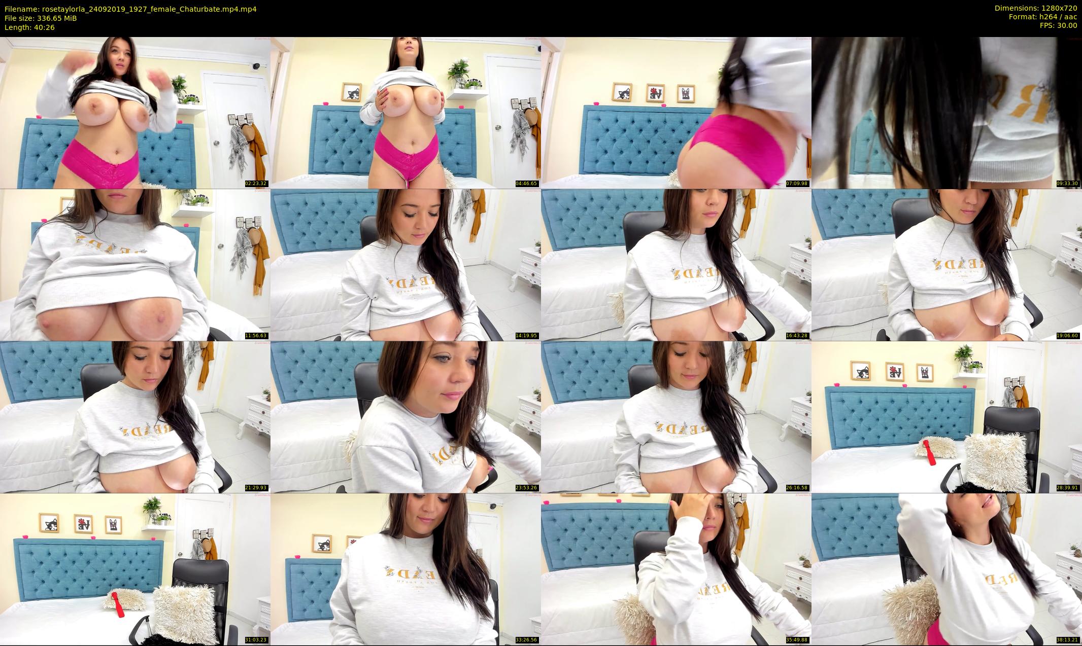 rosetaylorla — 41 minute Chaturbate female cam show recording, 720p, Sep 24, 2019