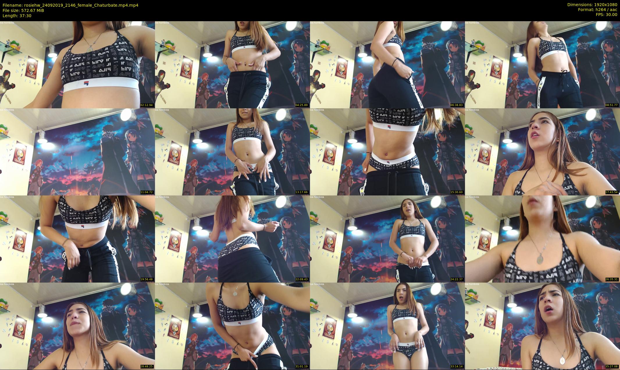 rosiehw — 38 minute Chaturbate couple cam show recording, 1080p, Sep 24, 2019