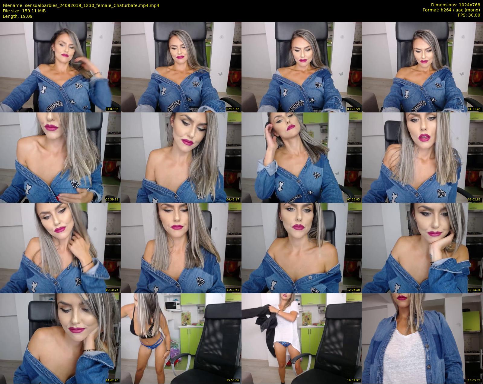 sensualbarbies — 20 minute Chaturbate female cam show recording, 720p, Sep 24, 2019