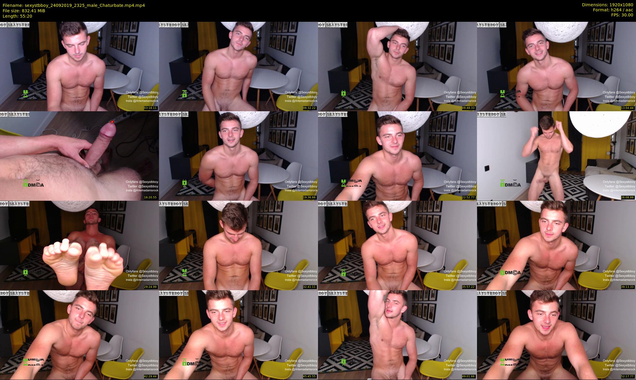 sexystbboy — 56 minute Chaturbate male cam show recording, 1080p, Sep 24, 2019
