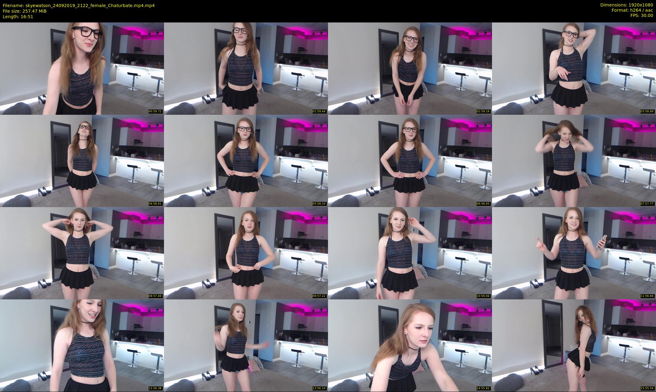 skyewatson — 17 minute Chaturbate female cam show recording, 1080p, Sep 24, 2019