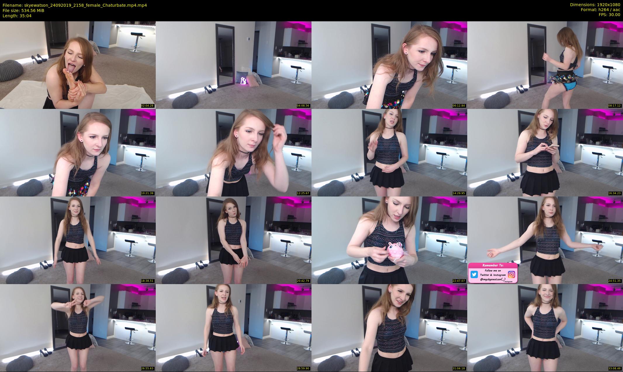 skyewatson — 36 minute Chaturbate female cam show recording, 1080p, Sep 24, 2019