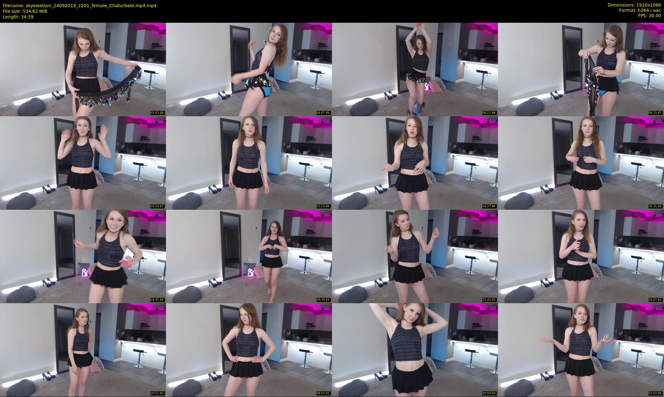 skyewatson — 35 minute Chaturbate female cam show recording, 1080p, Sep 24, 2019