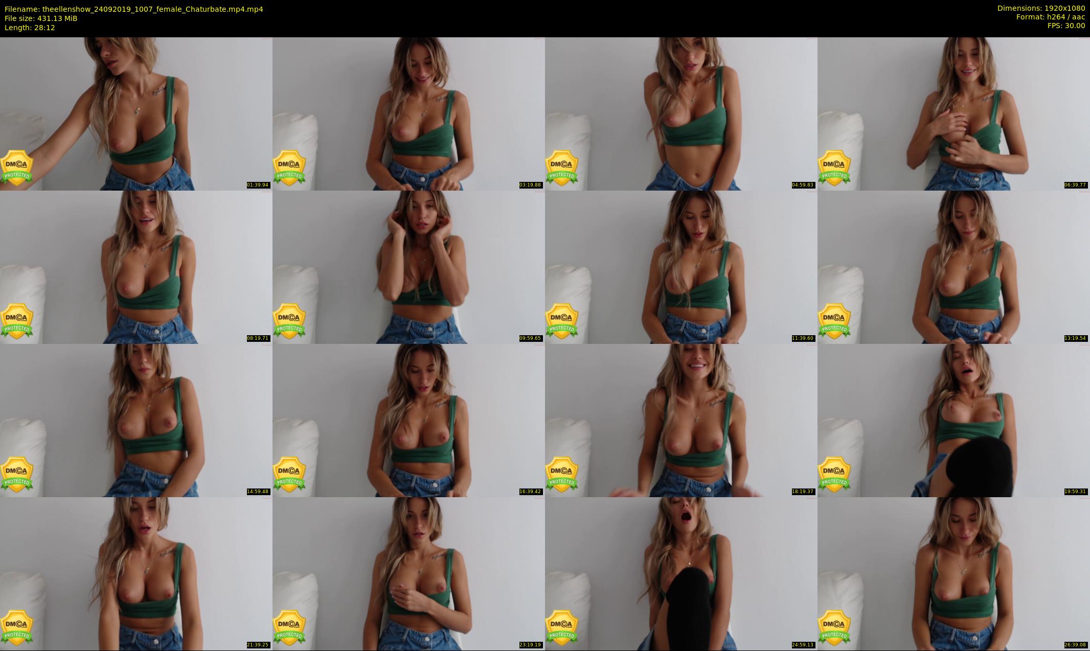 theellenshow — 29 minute Chaturbate female cam show recording, 1080p, Sep 24, 2019