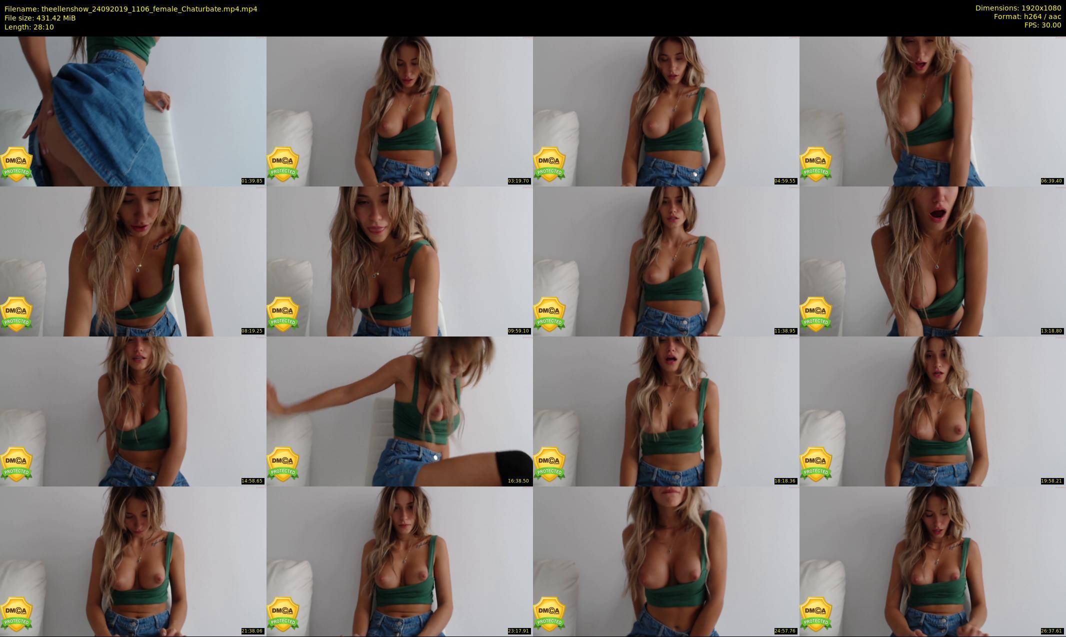 theellenshow — 29 minute Chaturbate female cam show recording, 1080p, Sep 24, 2019